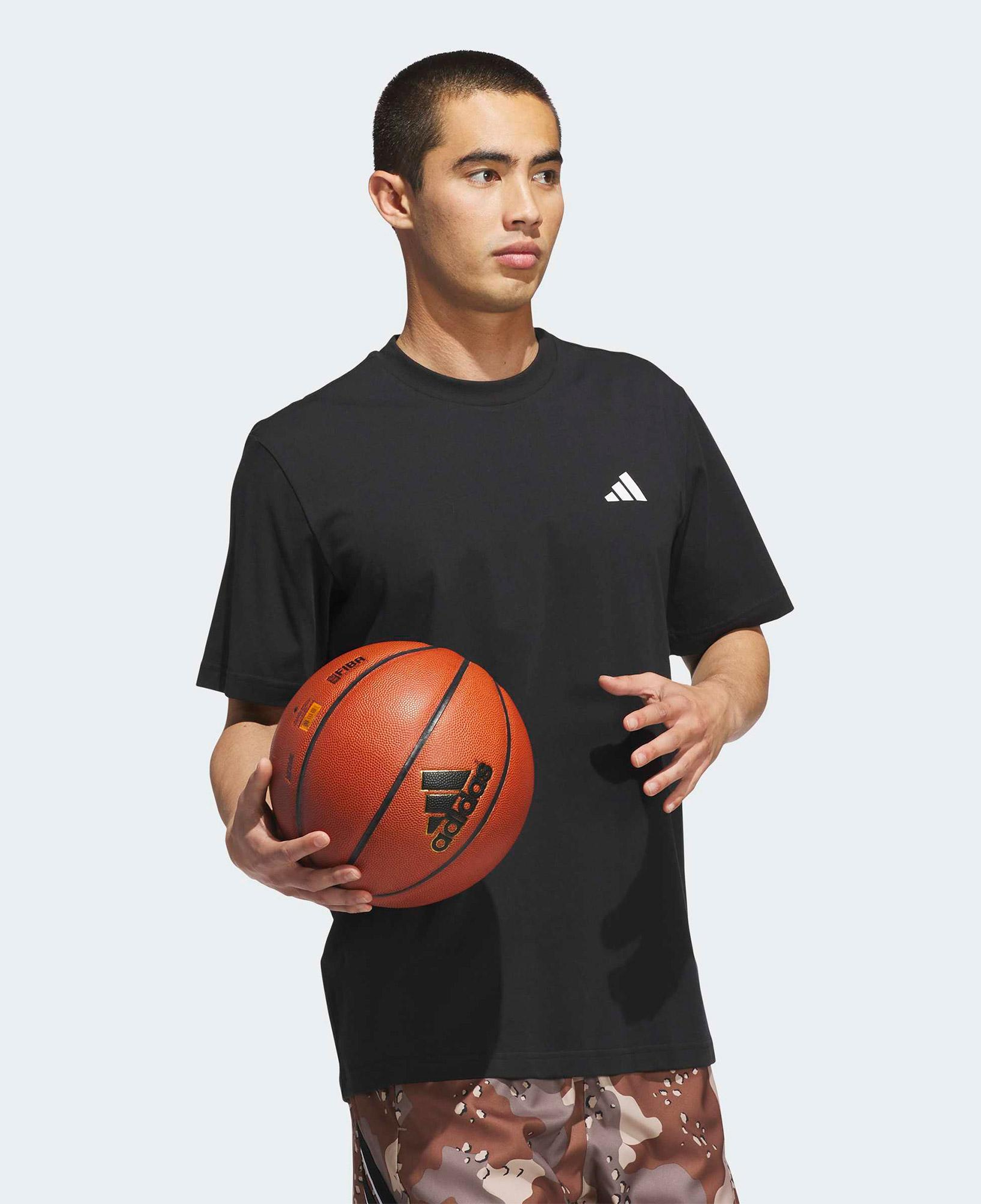 adidas Basketball Grafik Erkek Siyah Basketbol T-Shirt
