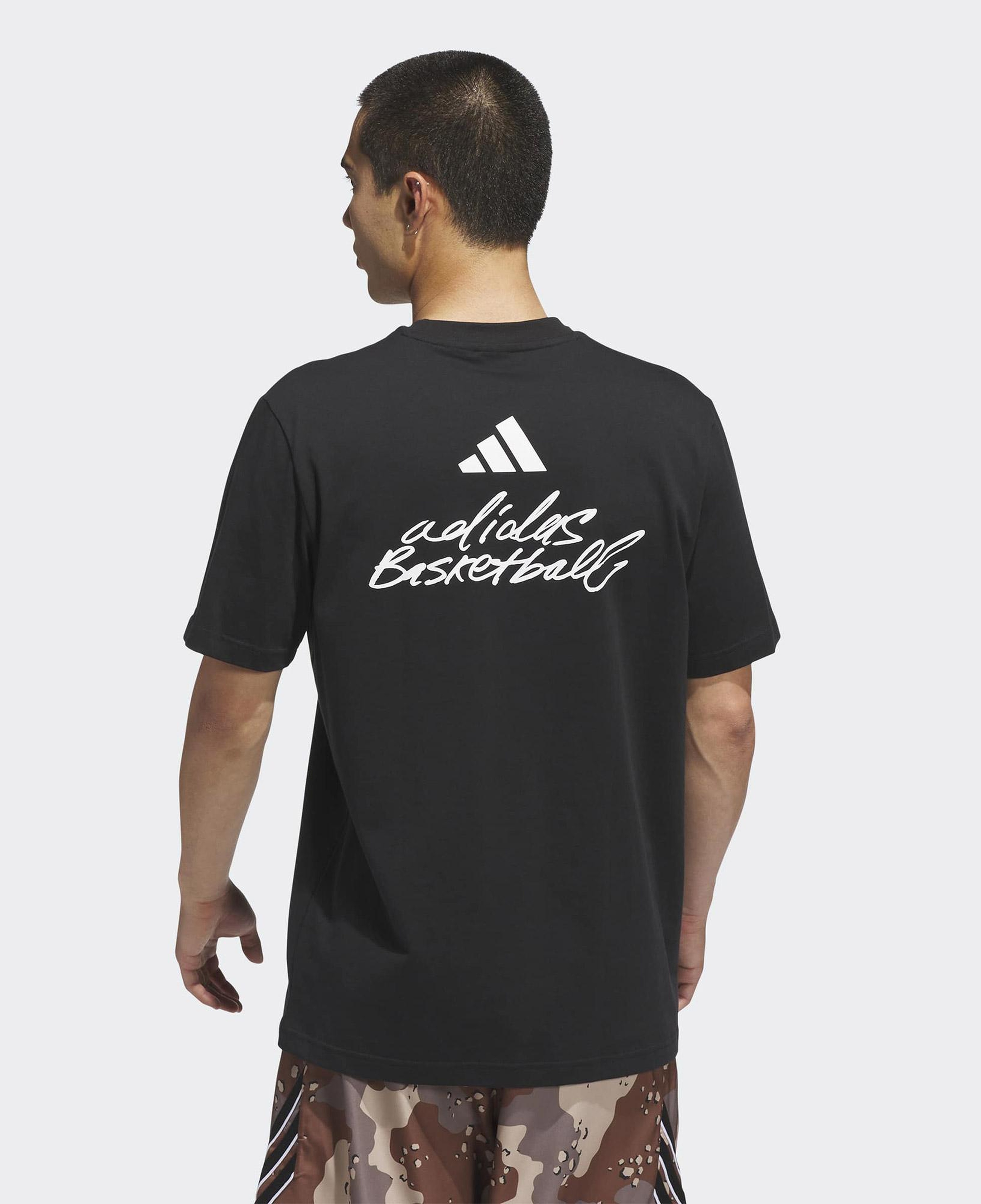 adidas Basketball Grafik Erkek Siyah Basketbol T-Shirt