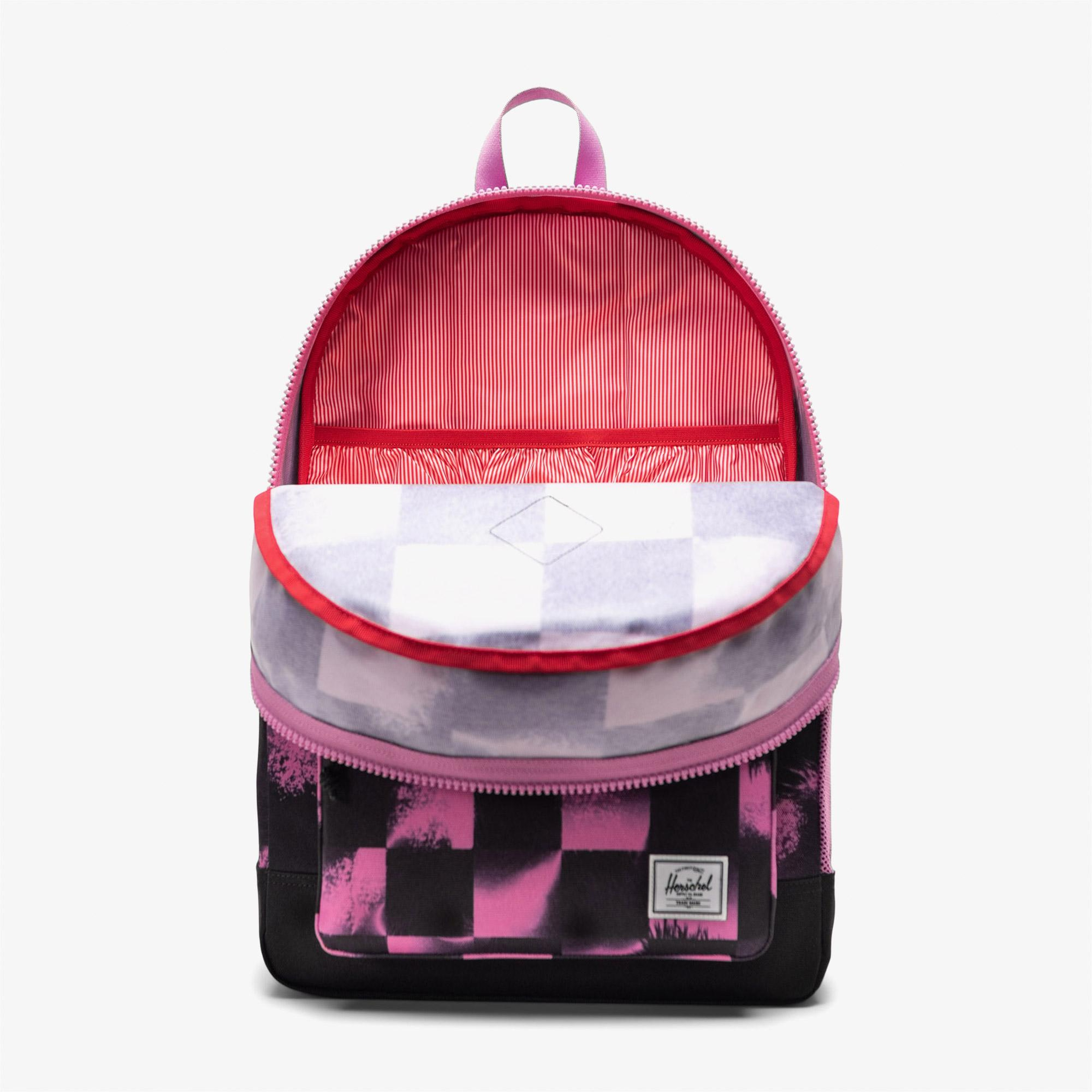 Herschel Heritage Checkered Çocuk Siyah/Pembe Sırt Çantası