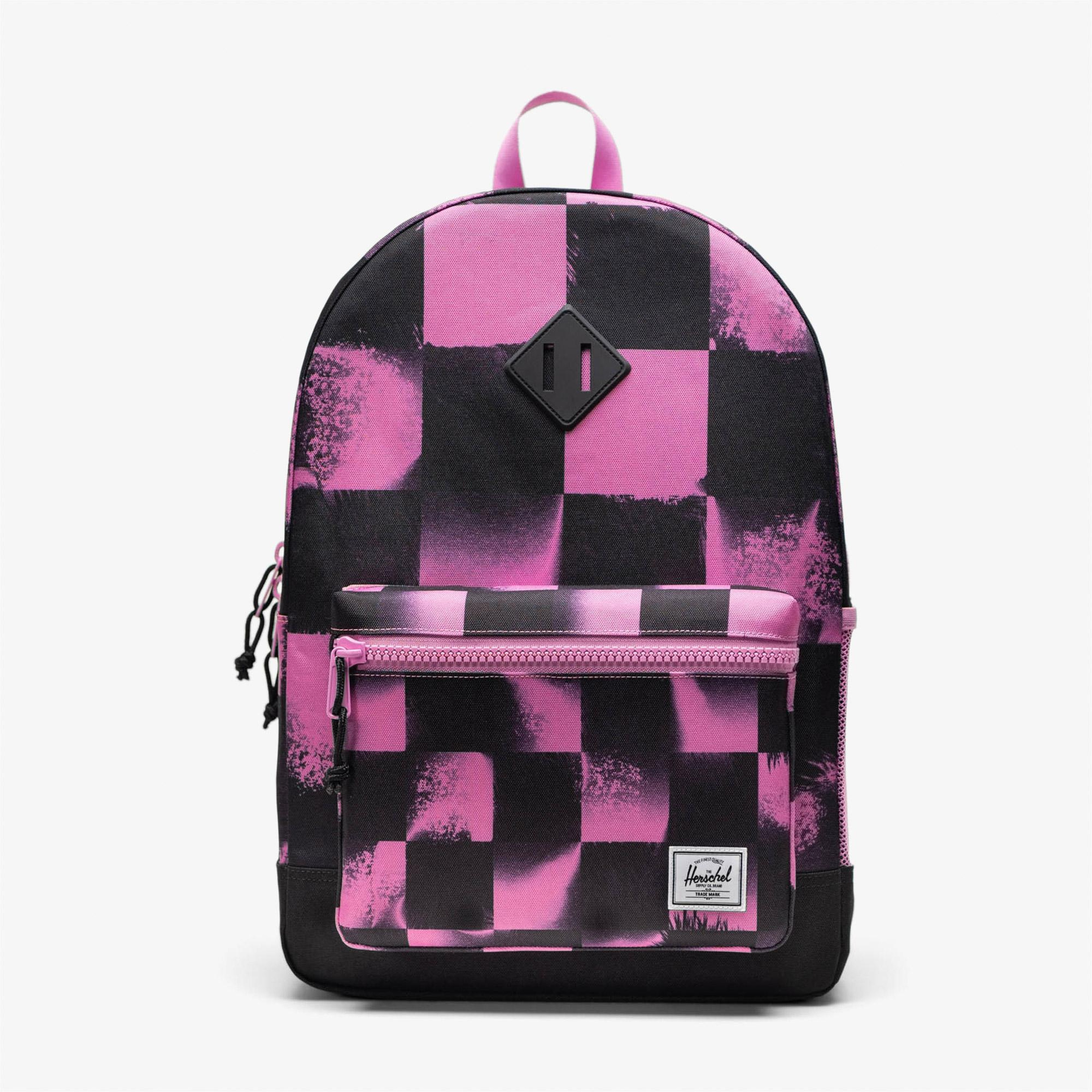 Herschel Heritage Checkered Çocuk Siyah/Pembe Sırt Çantası