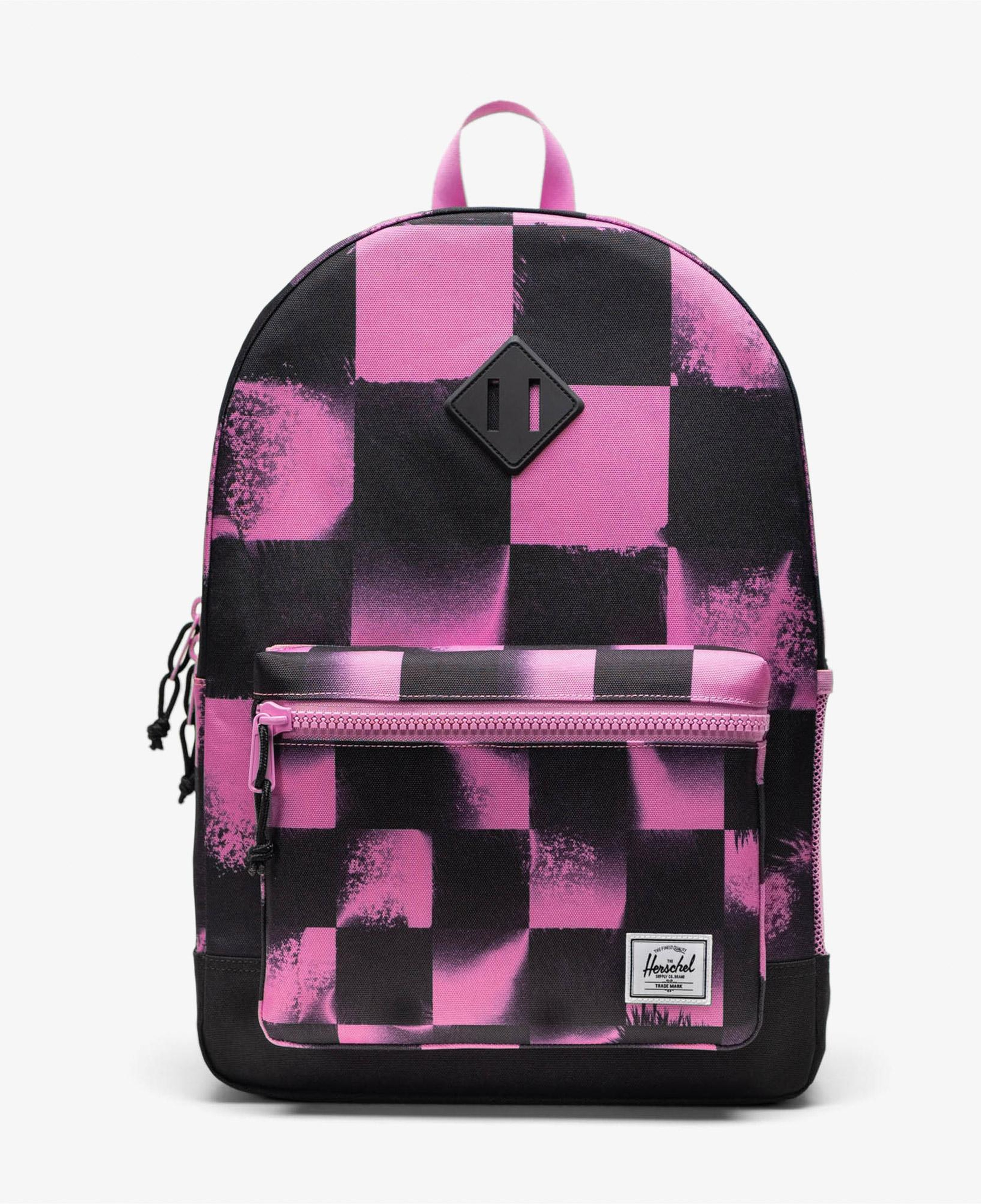 Herschel Heritage Checkered Çocuk Siyah/Pembe Sırt Çantası