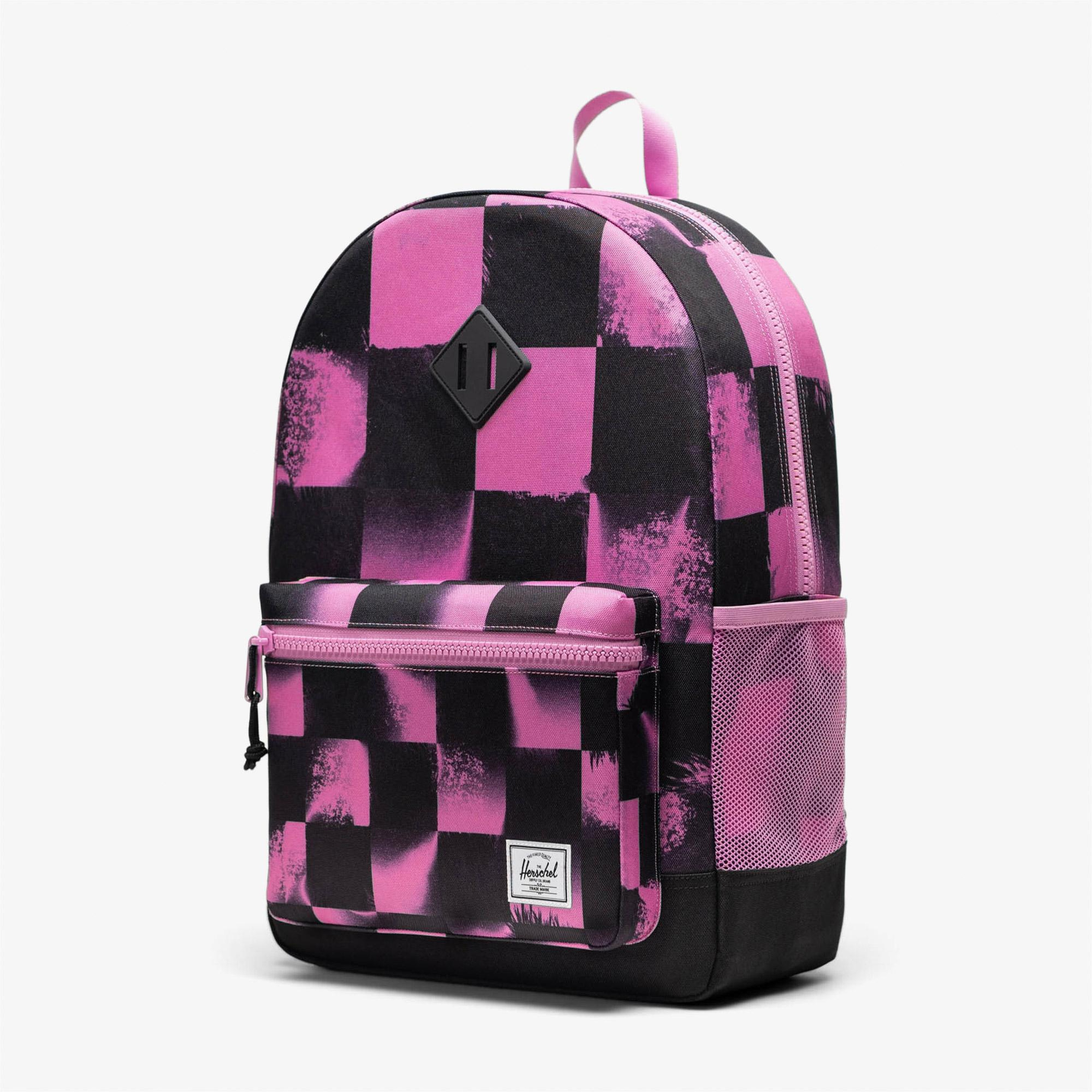 Herschel Heritage Checkered Çocuk Siyah/Pembe Sırt Çantası