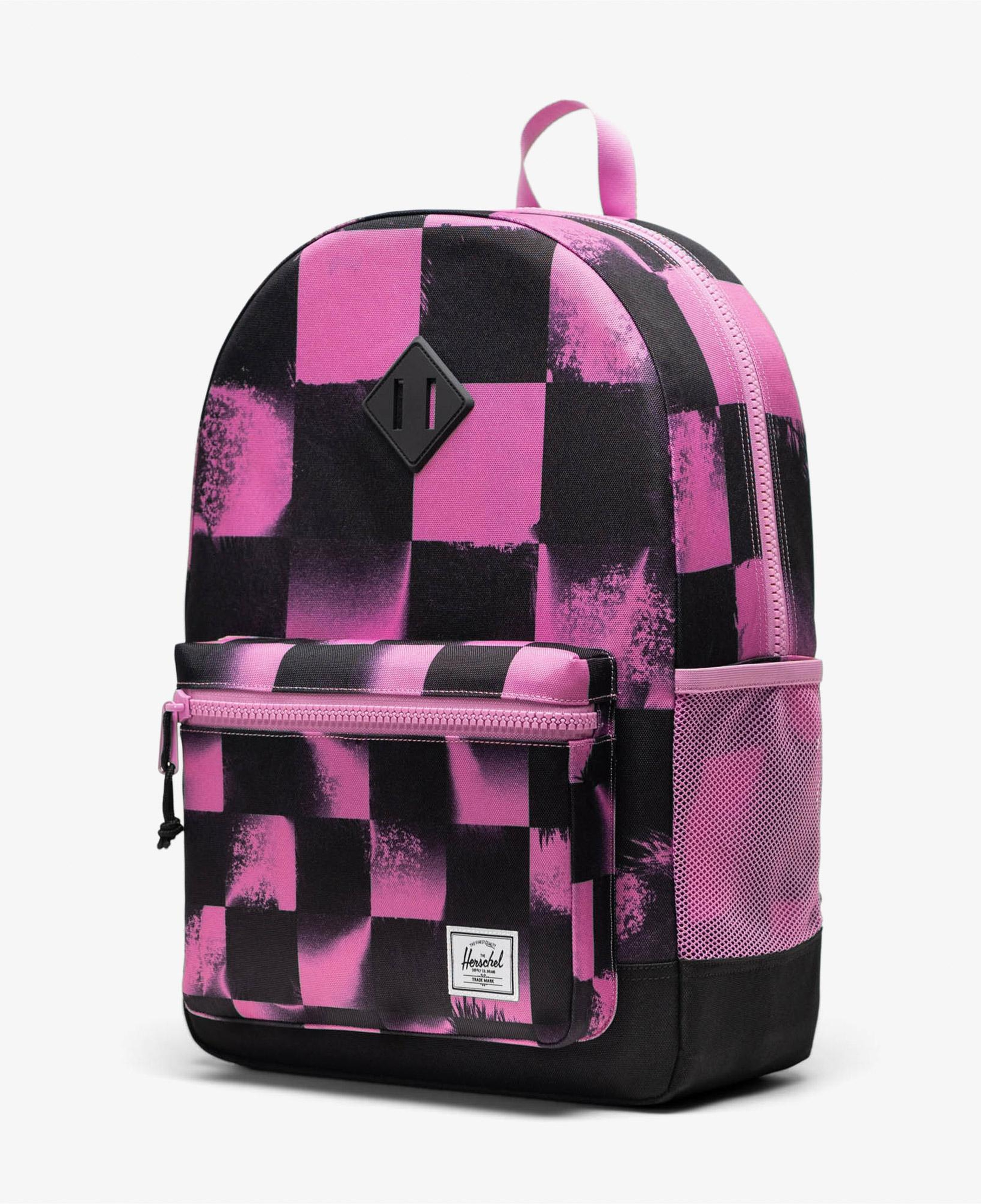 Herschel Heritage Checkered Çocuk Siyah/Pembe Sırt Çantası