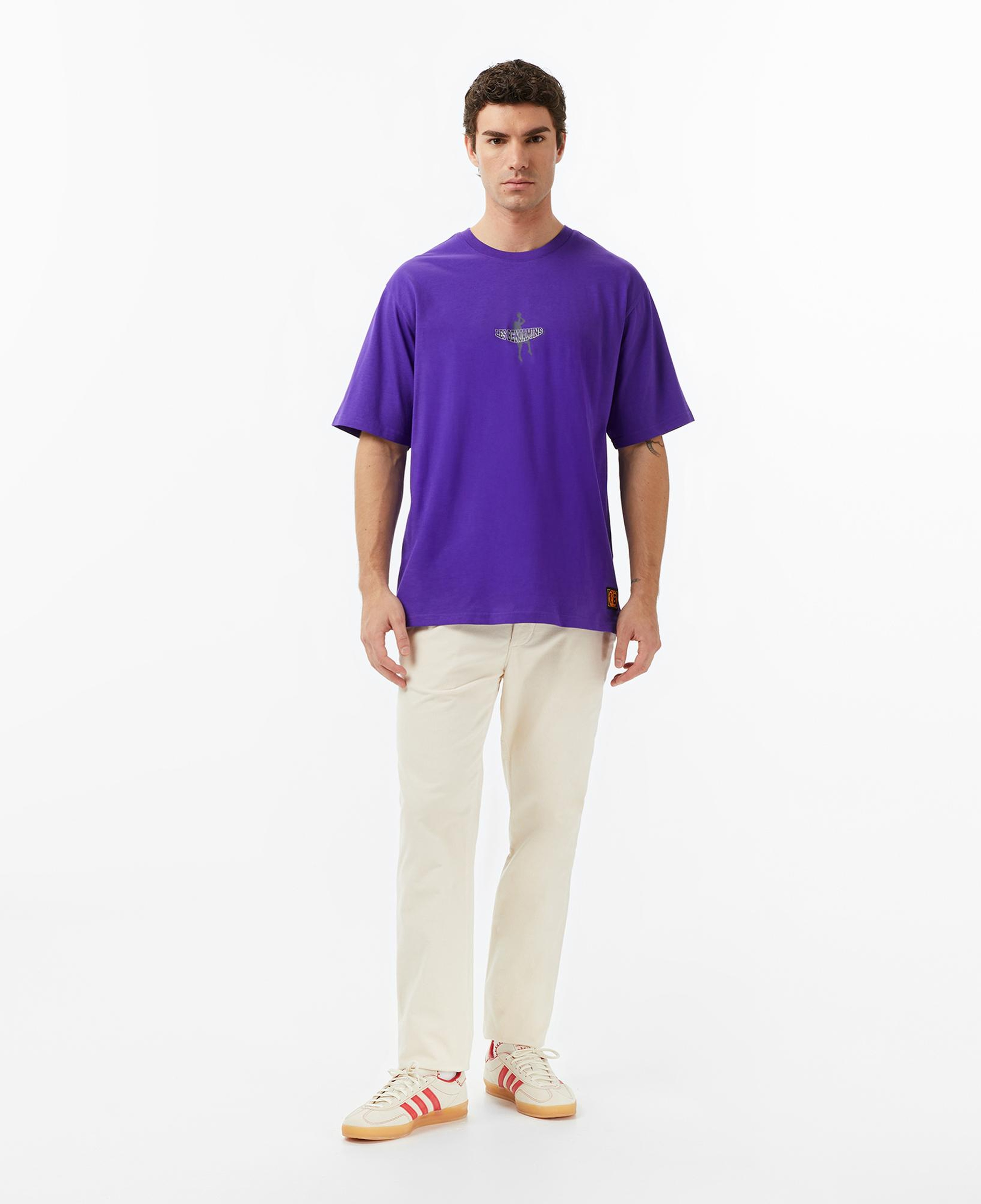 Les Benjamins Essentials 709 Erkek Mor T-Shirt