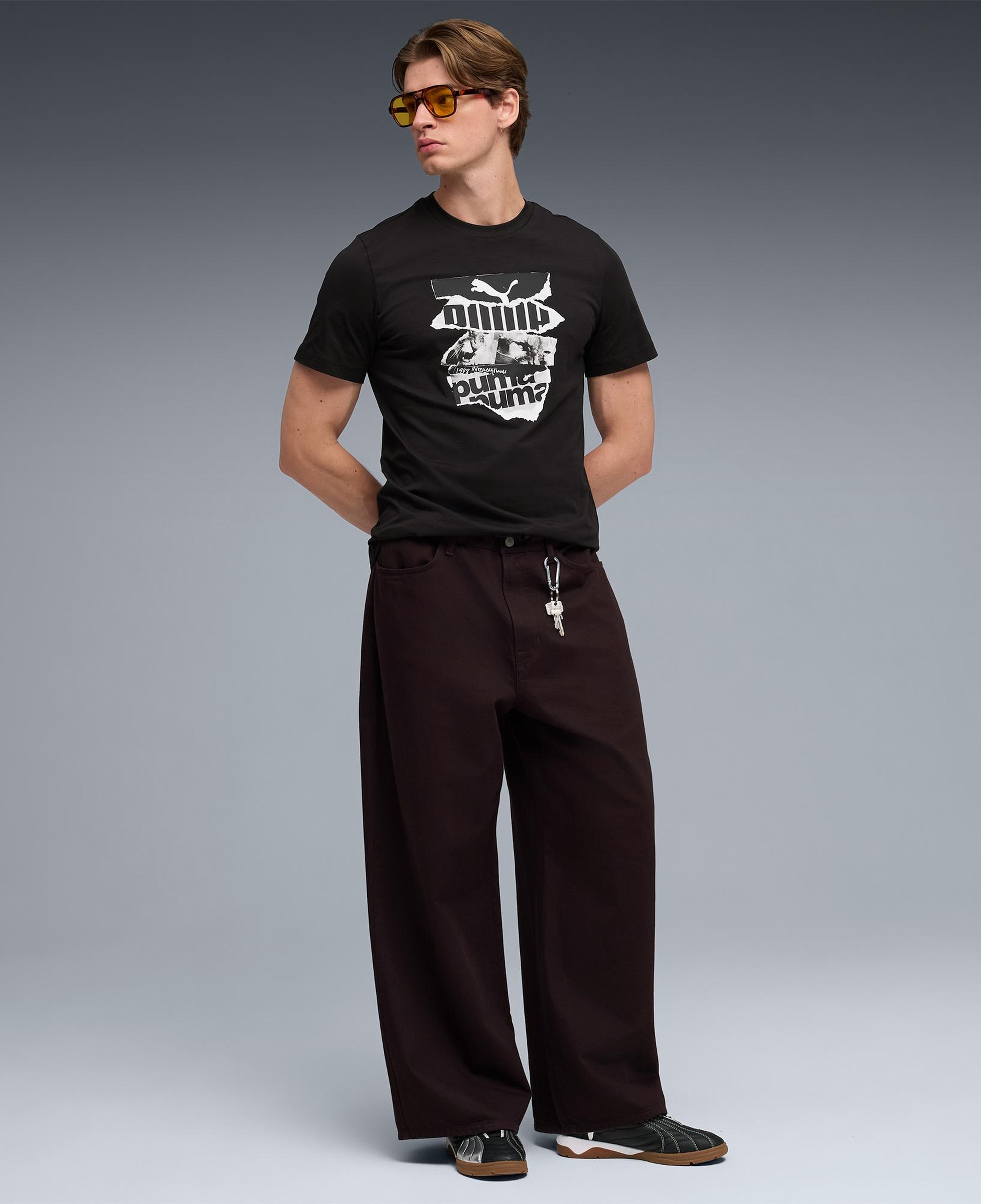 Puma Graphic  Erkek Siyah T-Shirt