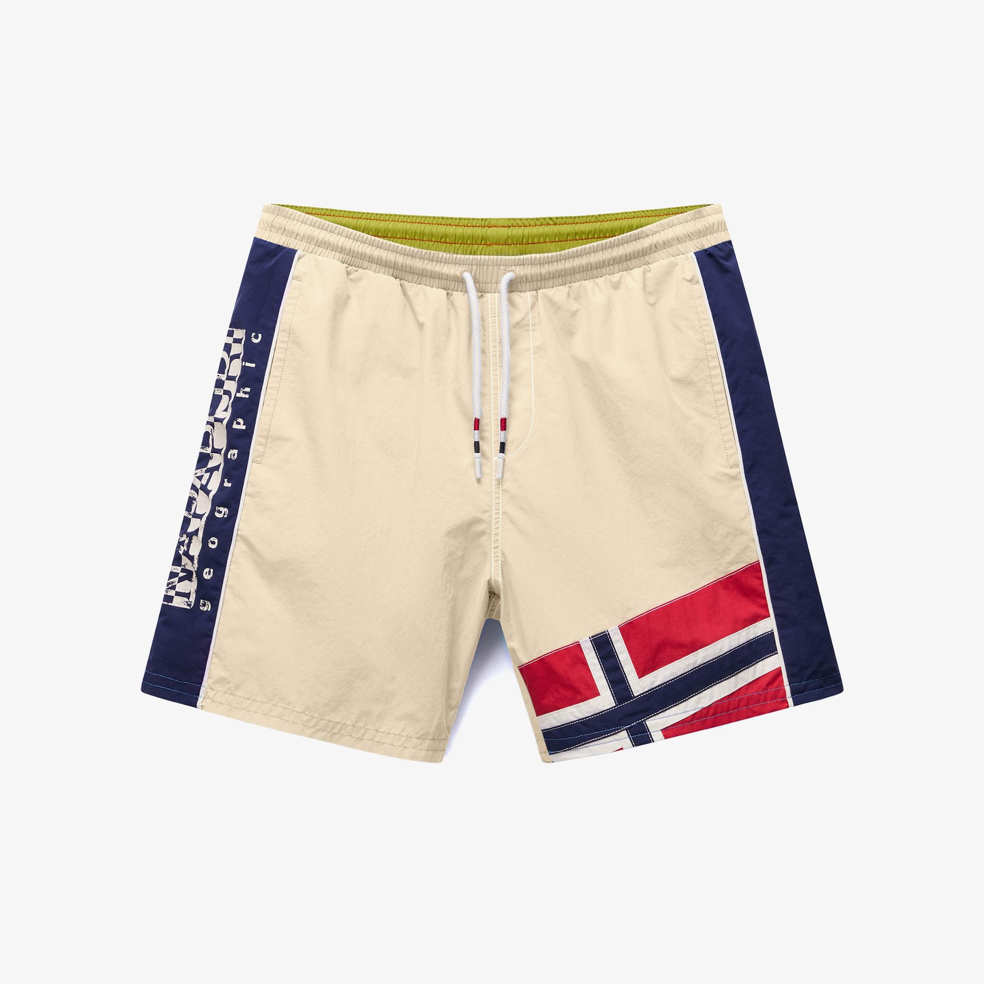 Napapijri V-Reflect Erkek Krem Deniz Şortu