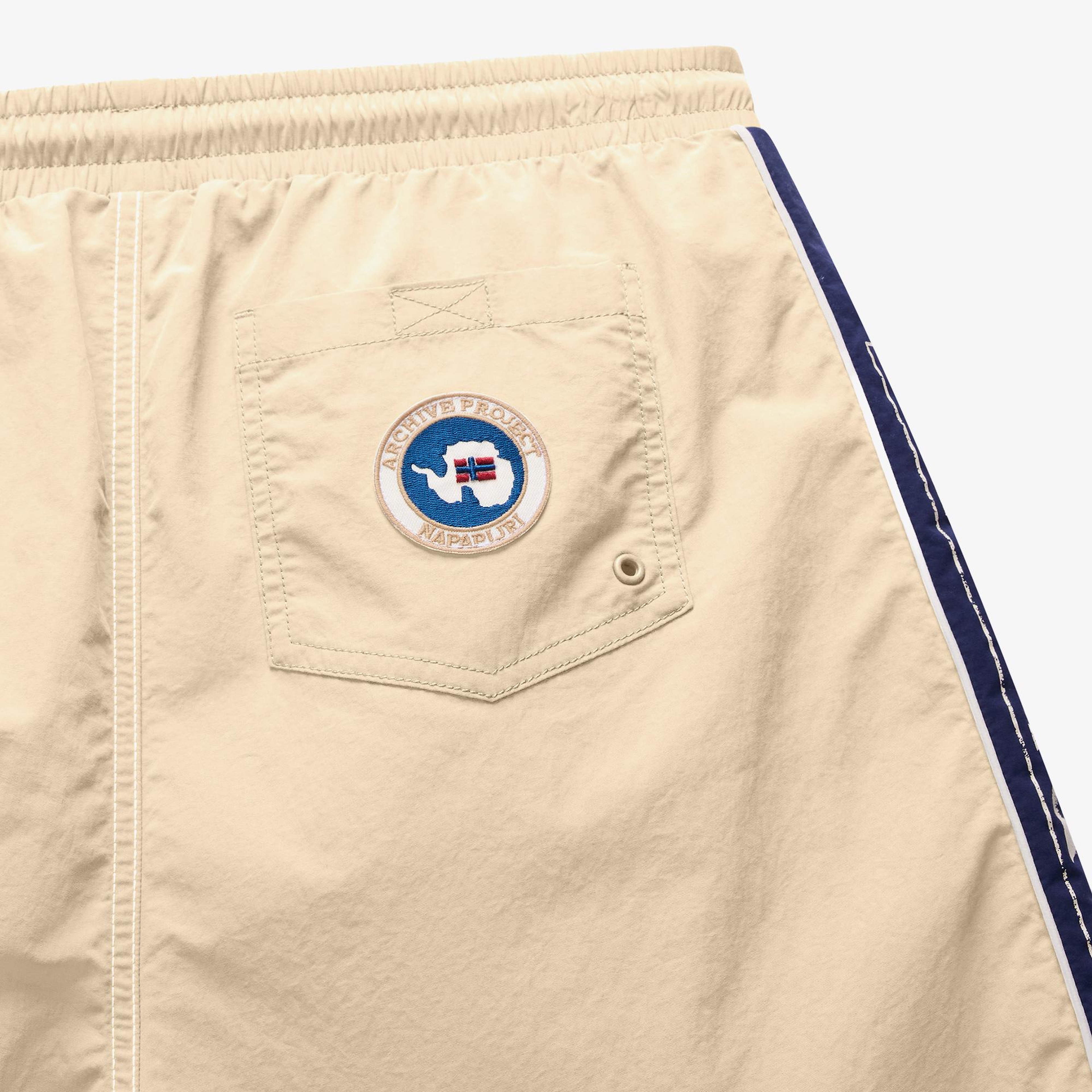 Napapijri V-Reflect Erkek Krem Deniz Şortu