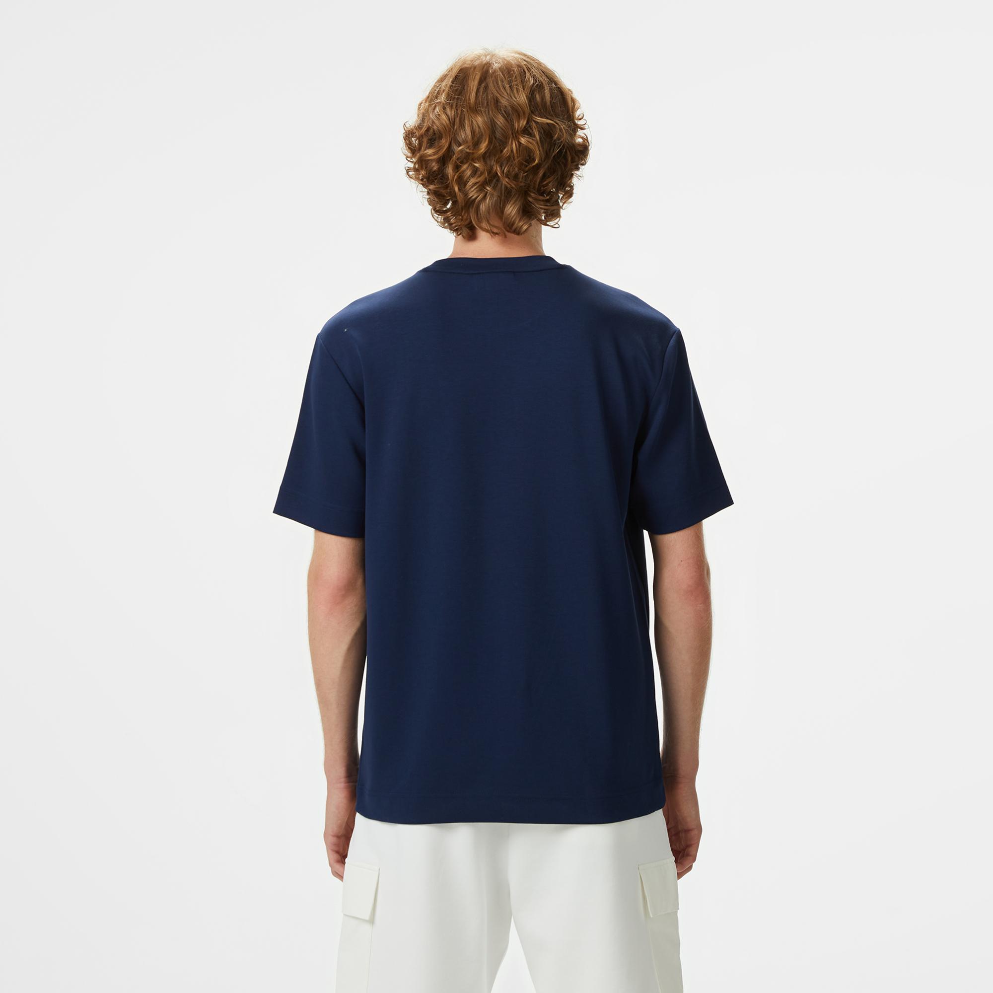 Lacoste Erkek Oversize Fit Bisiklet Yaka Lacivert T-Shirt