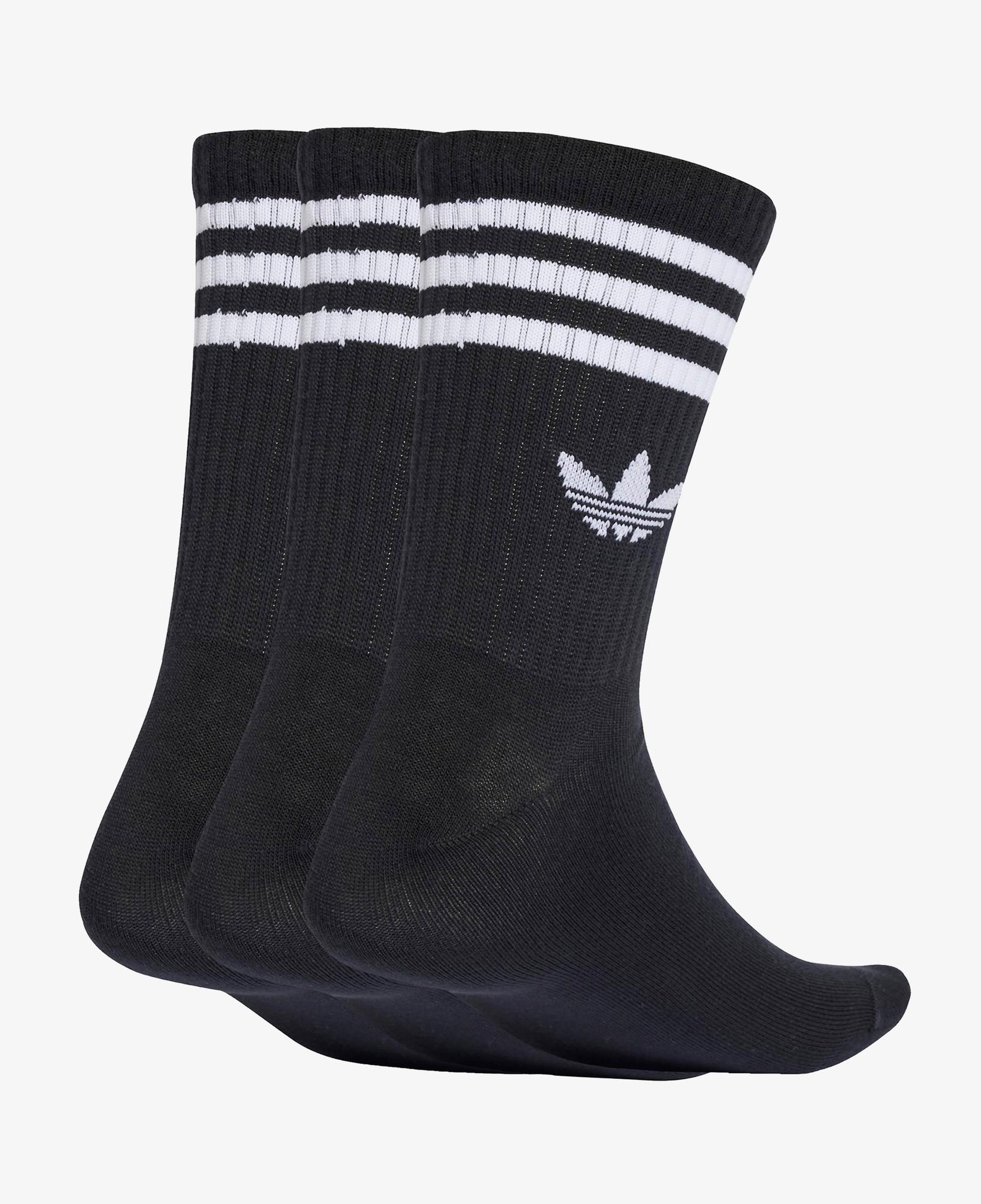 adidas 3-Stripes Crew 3' lü Unisex Siyah Çorap
