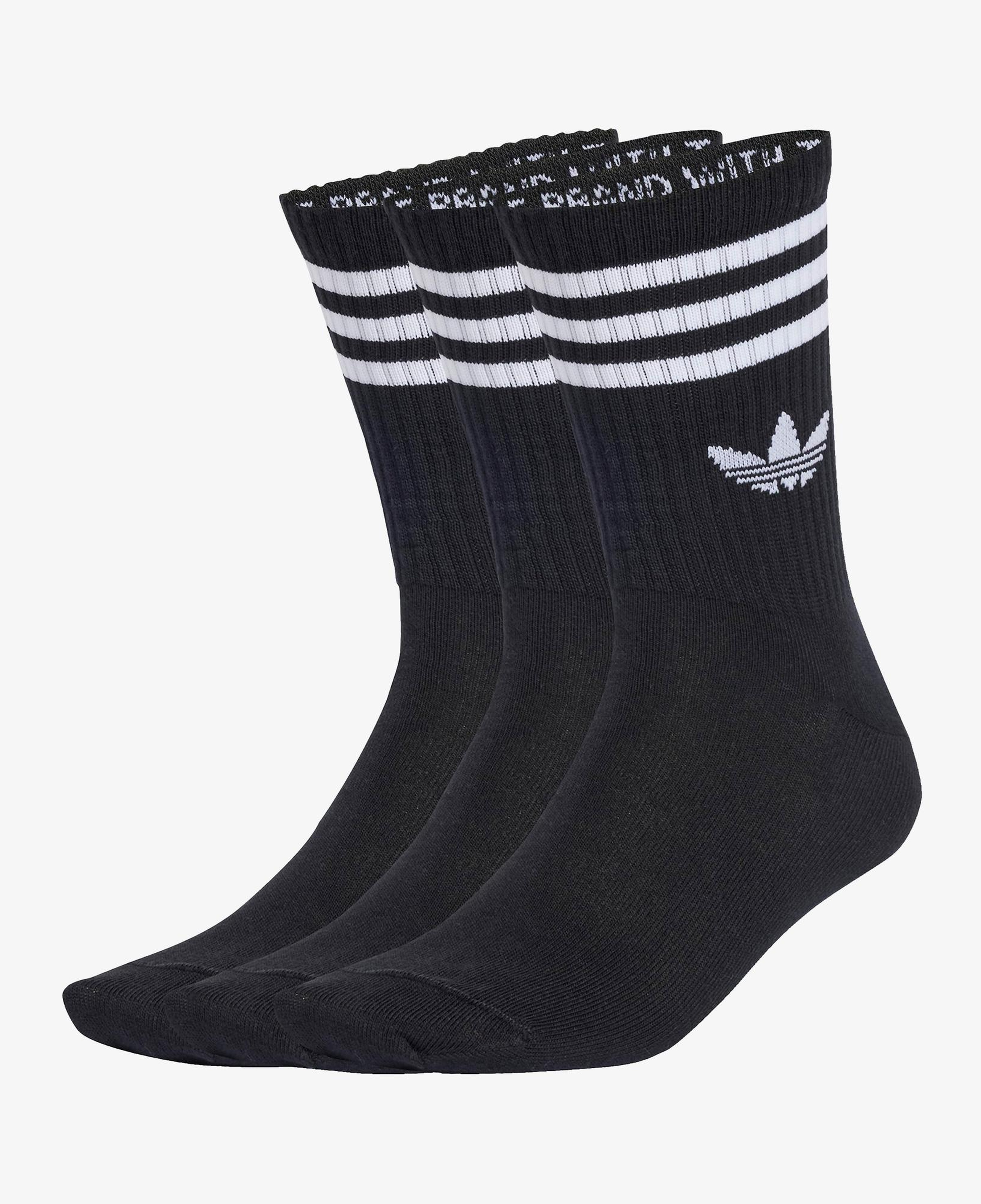 adidas 3-Stripes Crew 3' lü Unisex Siyah Çorap