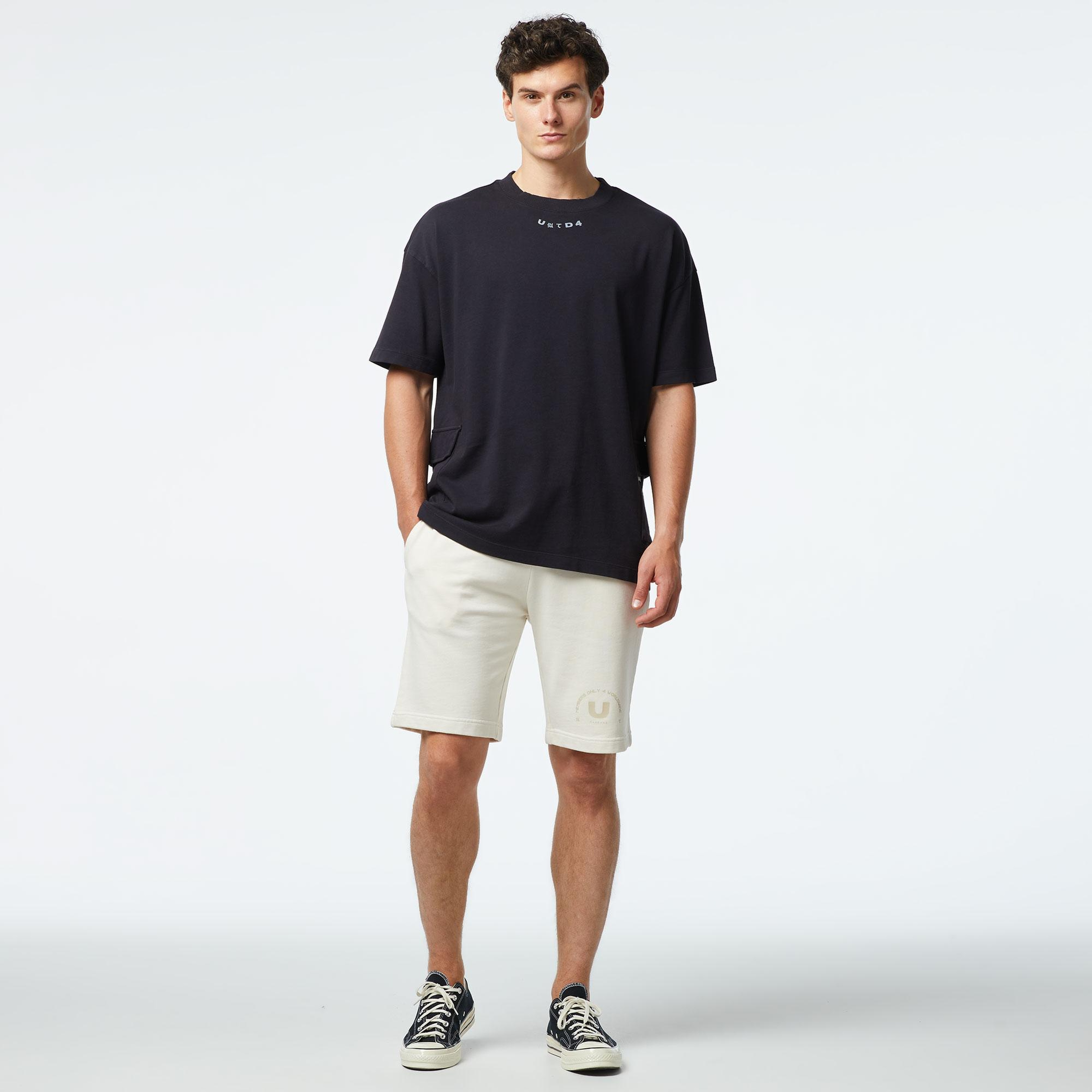 UNITED4 Erkek Krem Şort