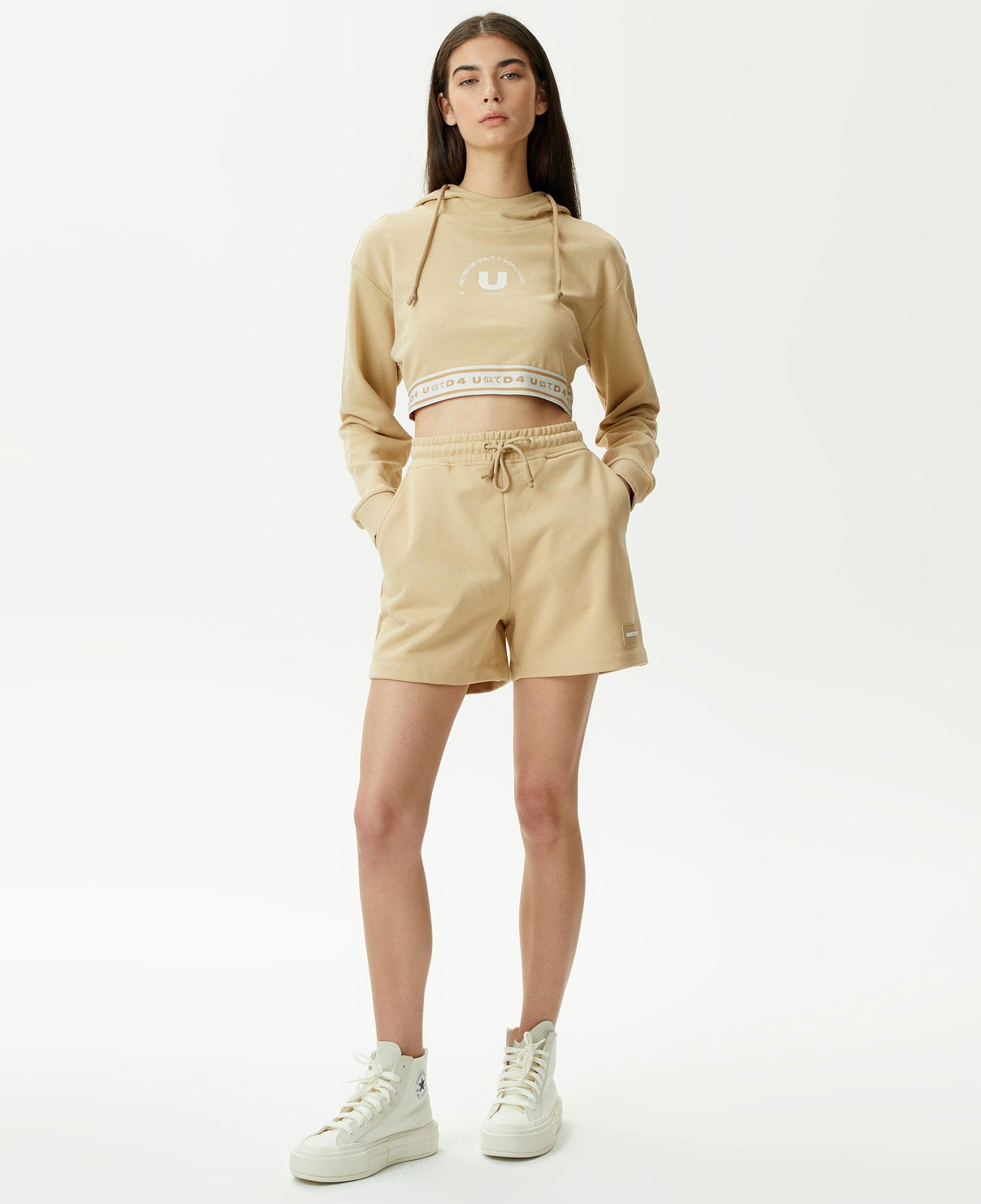 UNITED4 Kadın Krem Şort