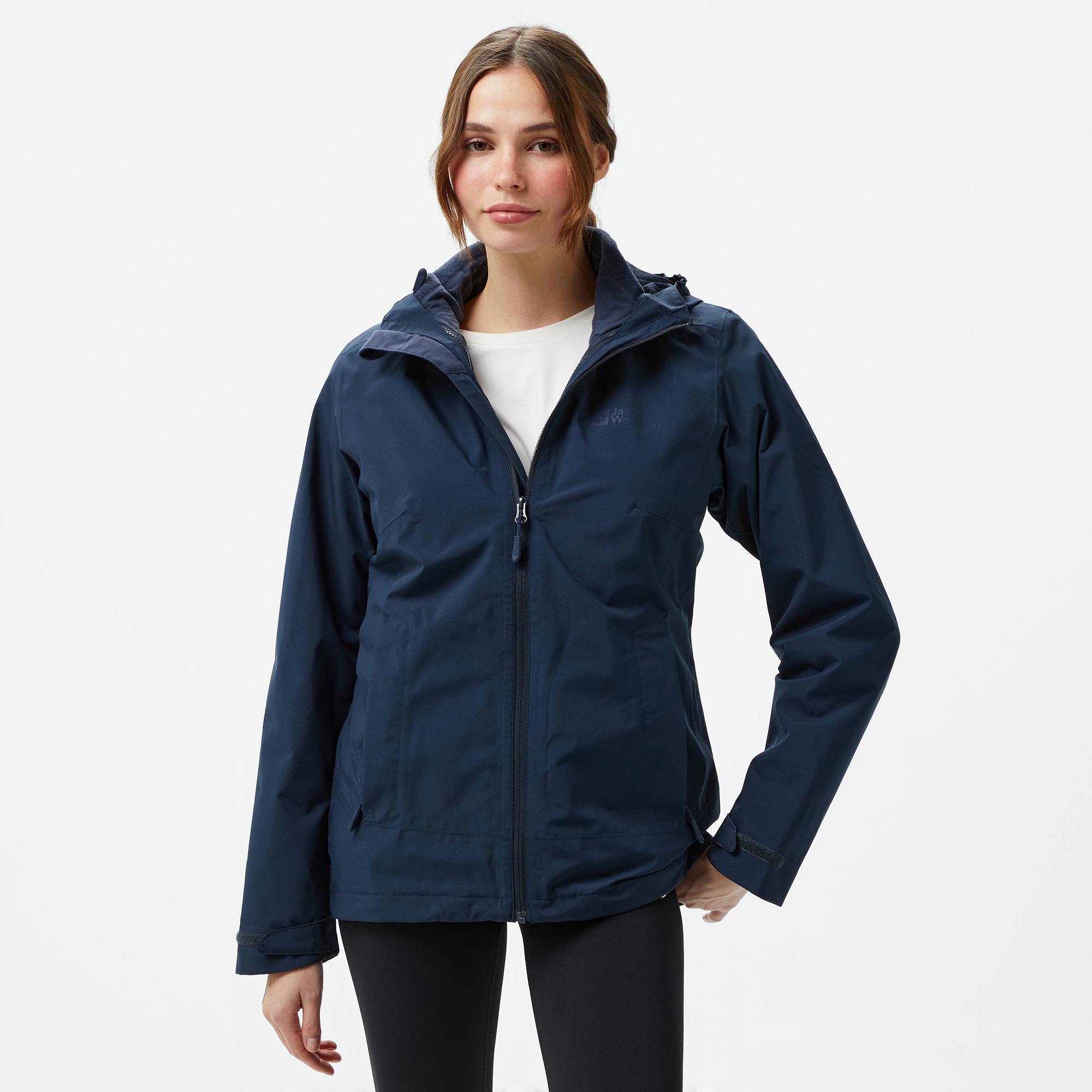 Jack Wolfskin Moonrise 3in1 Kadın Lacivert Outdoor Ceket