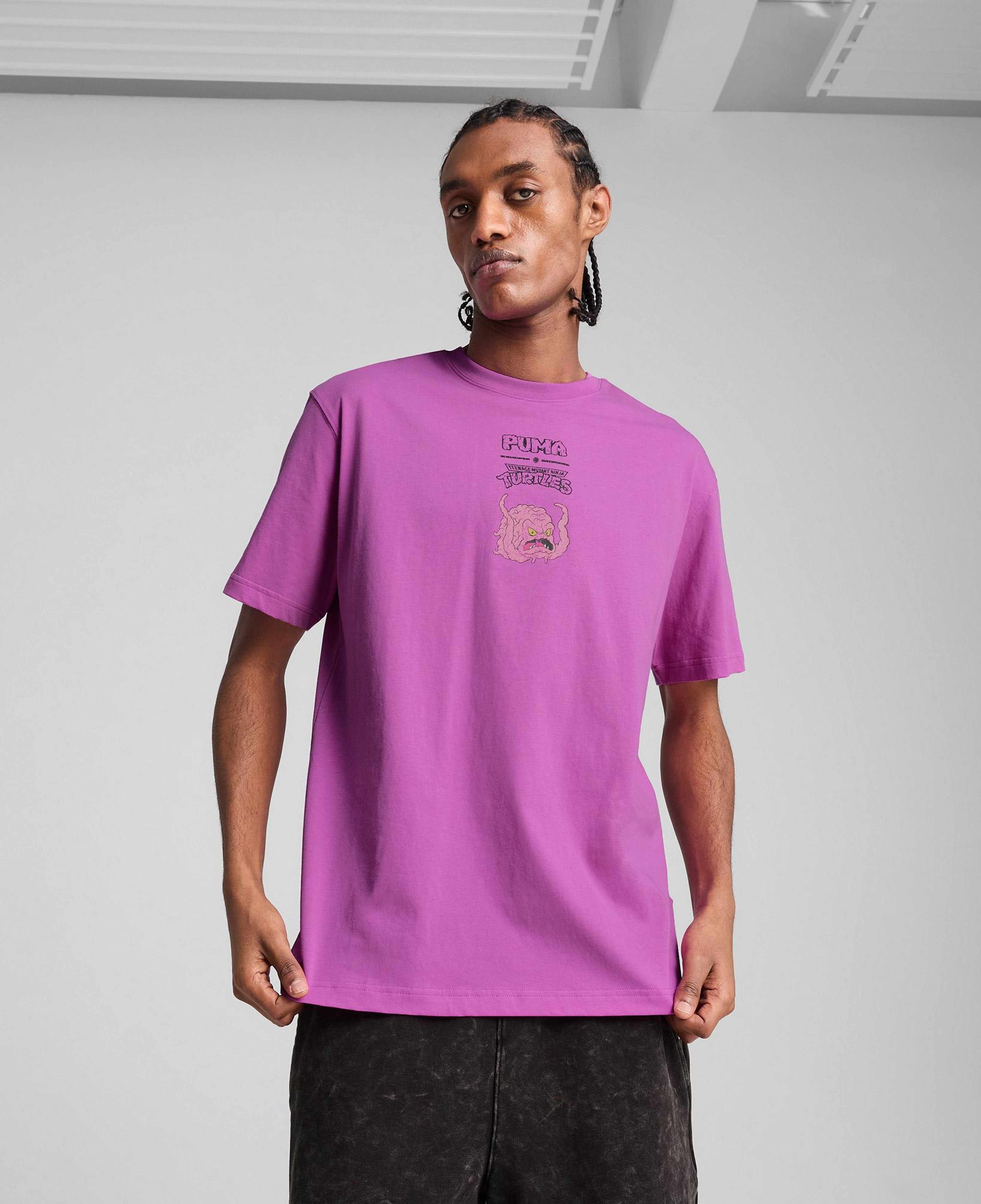 Puma X Tmnt Graphic Erkek Mor T-Shirt