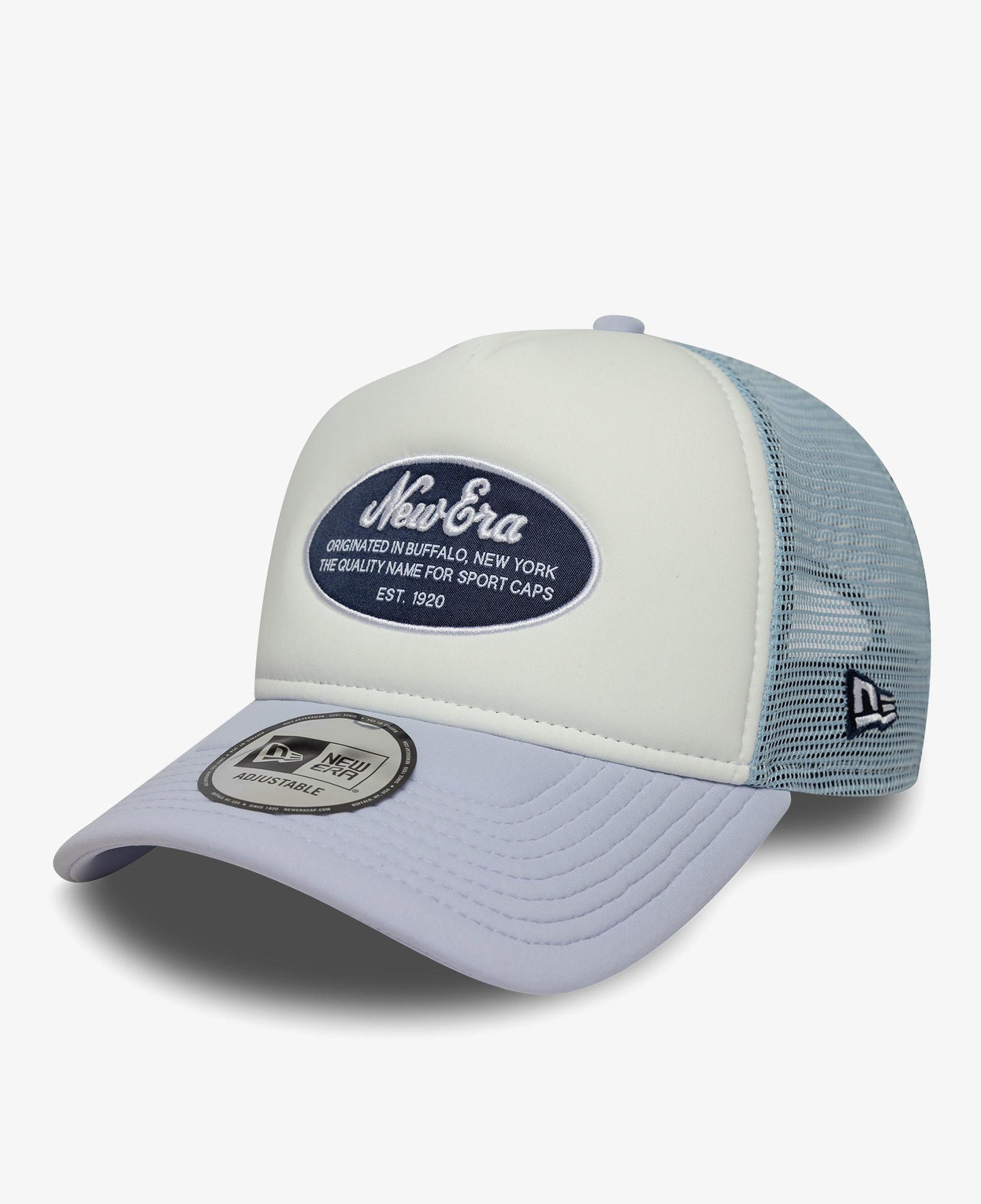 New Era Oval Foam Patch Trucker Kadın Mavi/Beyaz Şapka