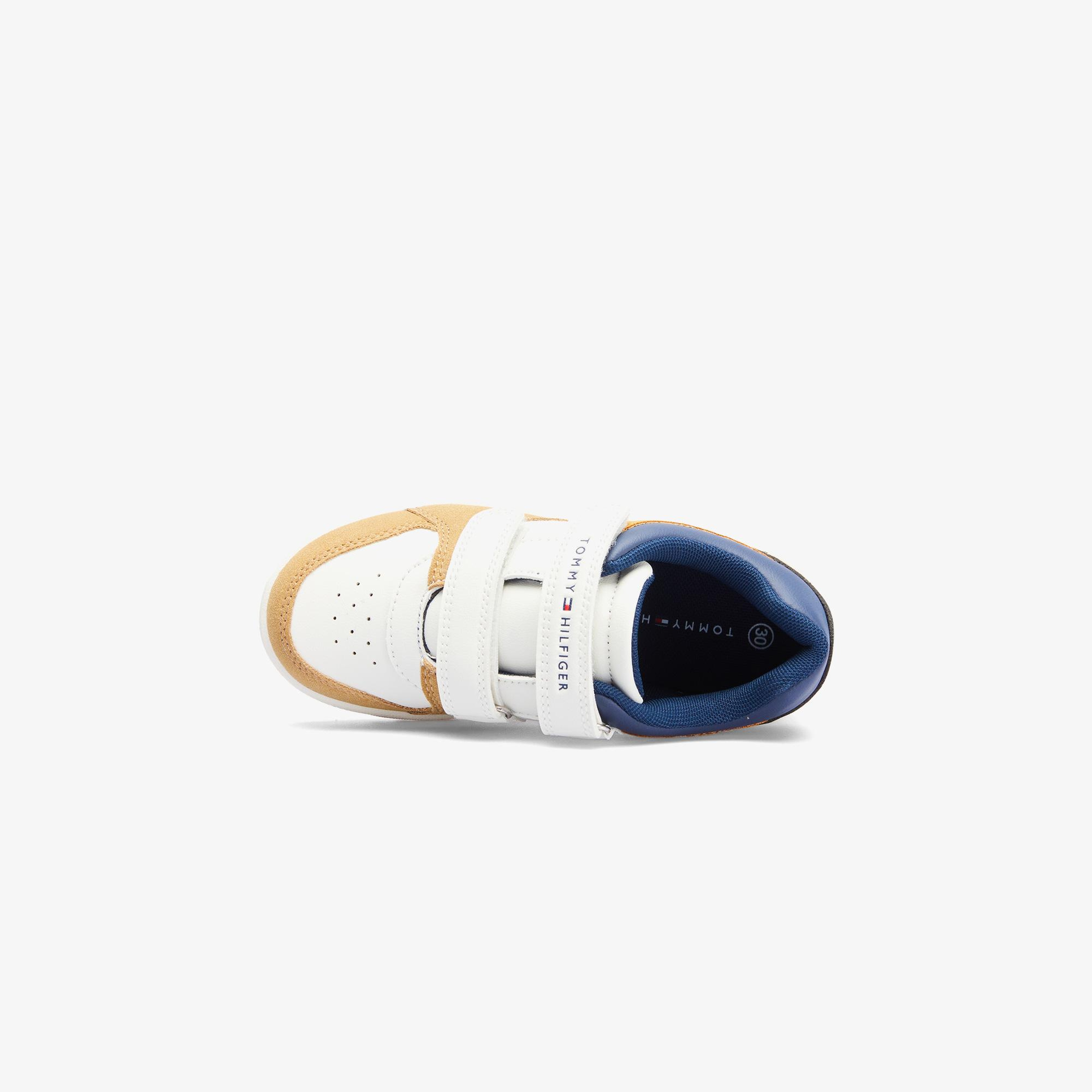 Tommy Hilfiger Flag Low Cut Velcro Çocuk Beyaz Spor Ayakkabı