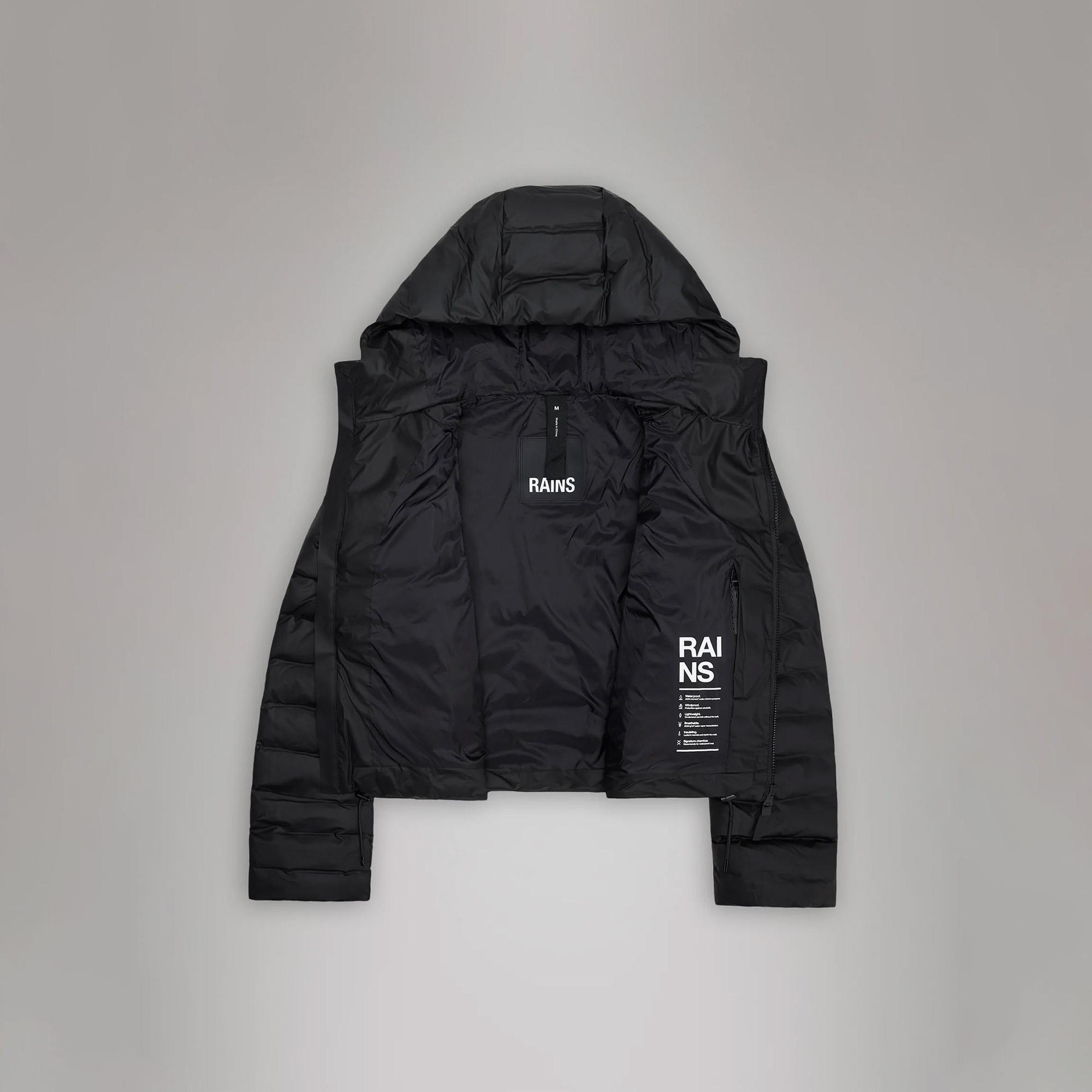 Rains Lohja Puffer W3T2 Erkek Siyah Mont
