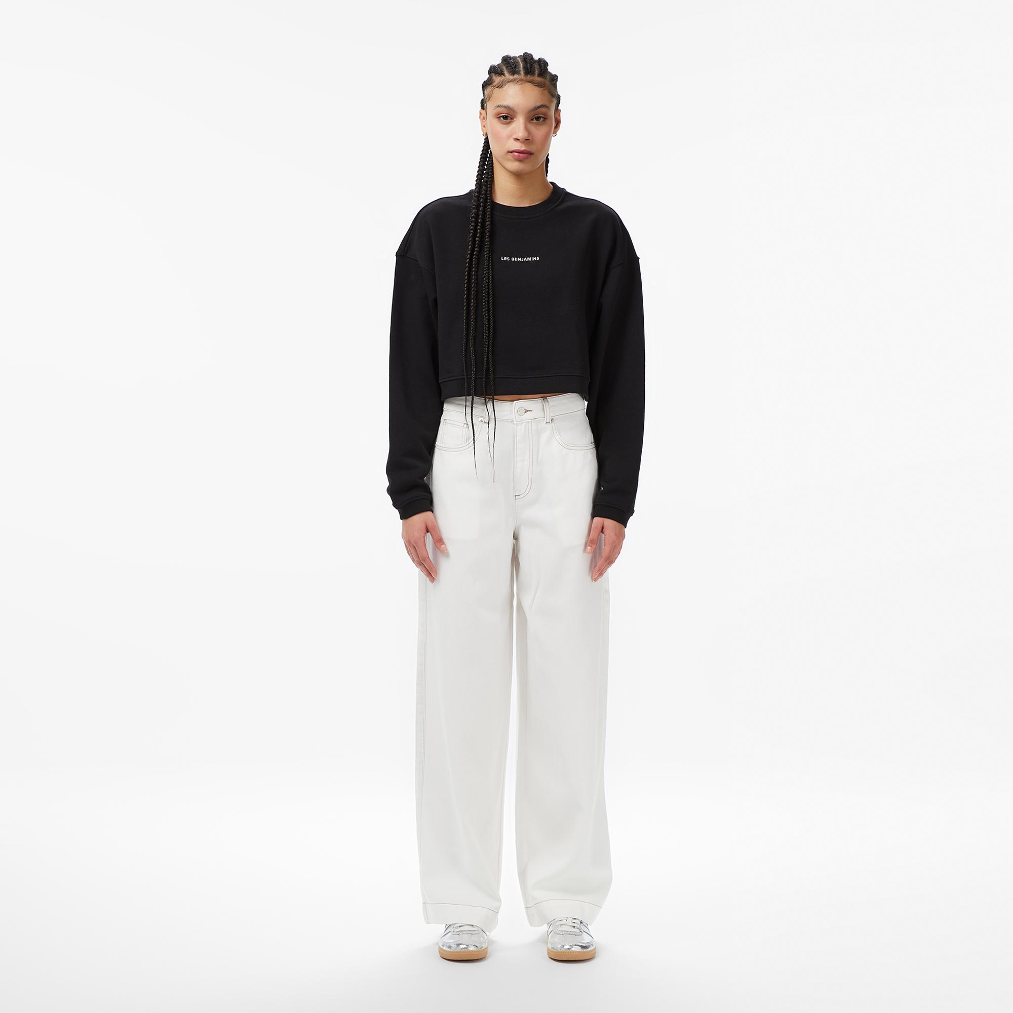 Les Benjamins Essentials 307 Kadın Siyah Sweatshirt