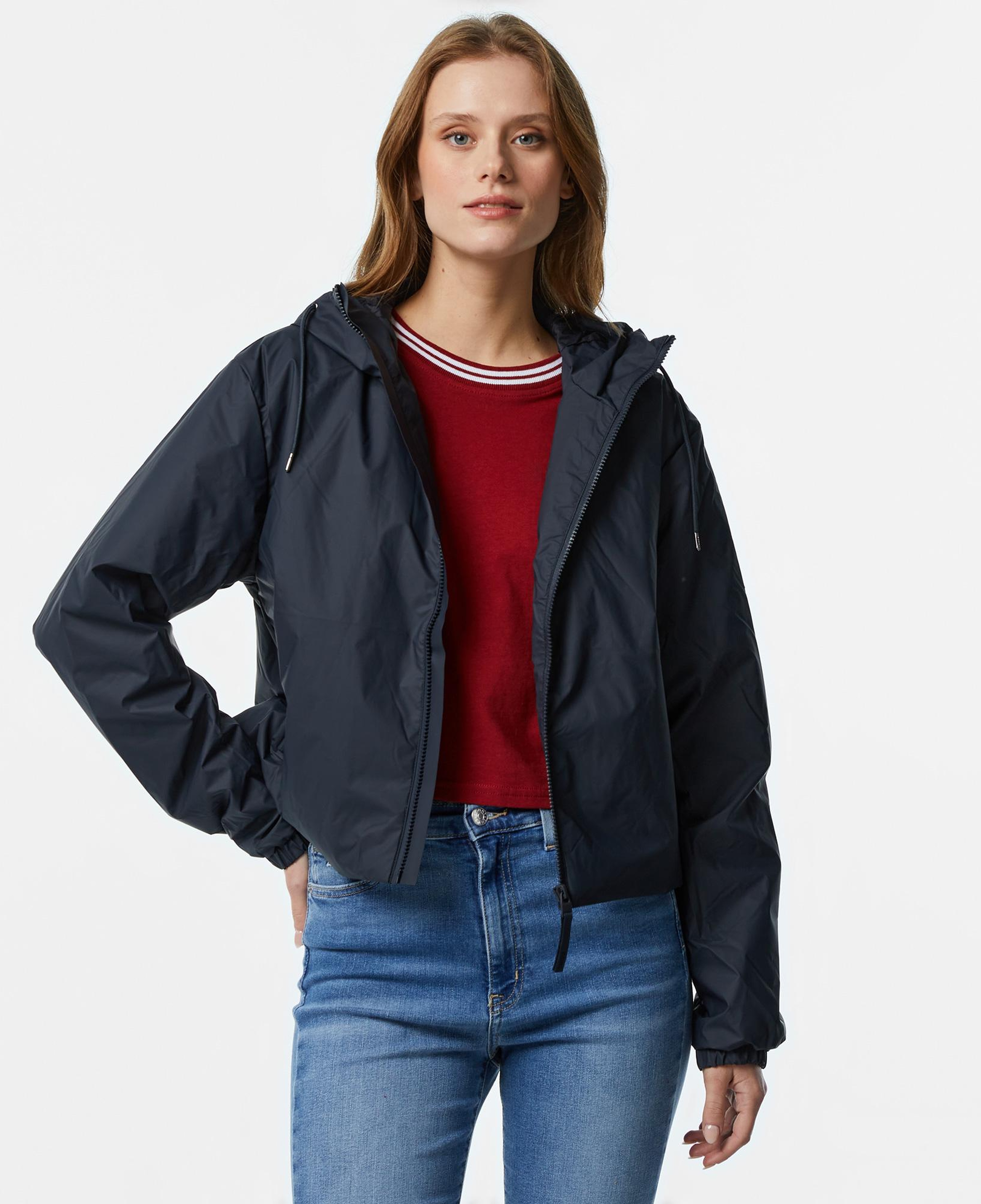 Rains Lohja Short Insulated W3T1 Kadın Lacivert Yağmurluk