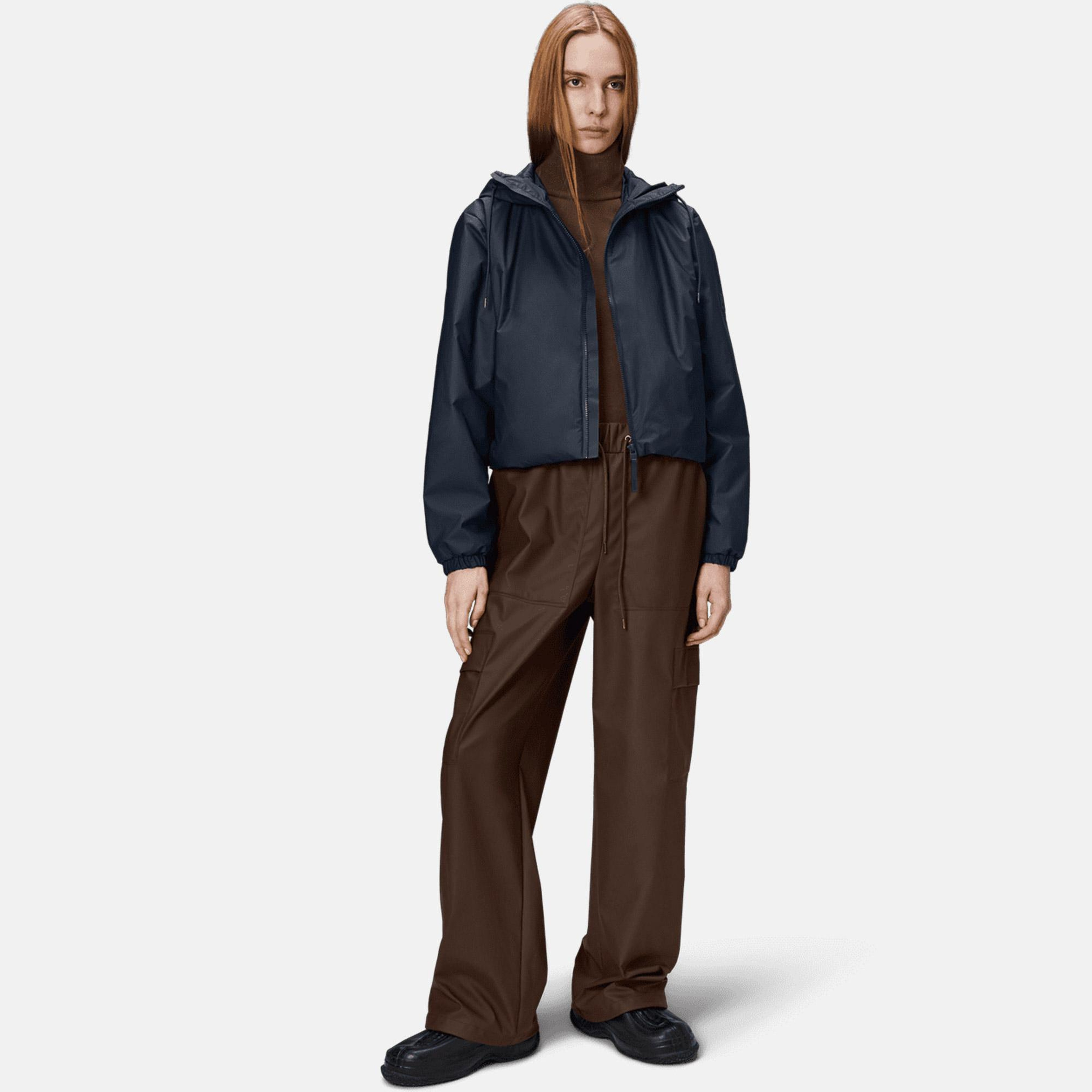 Rains Lohja Short Insulated W3T1 Kadın Lacivert Yağmurluk