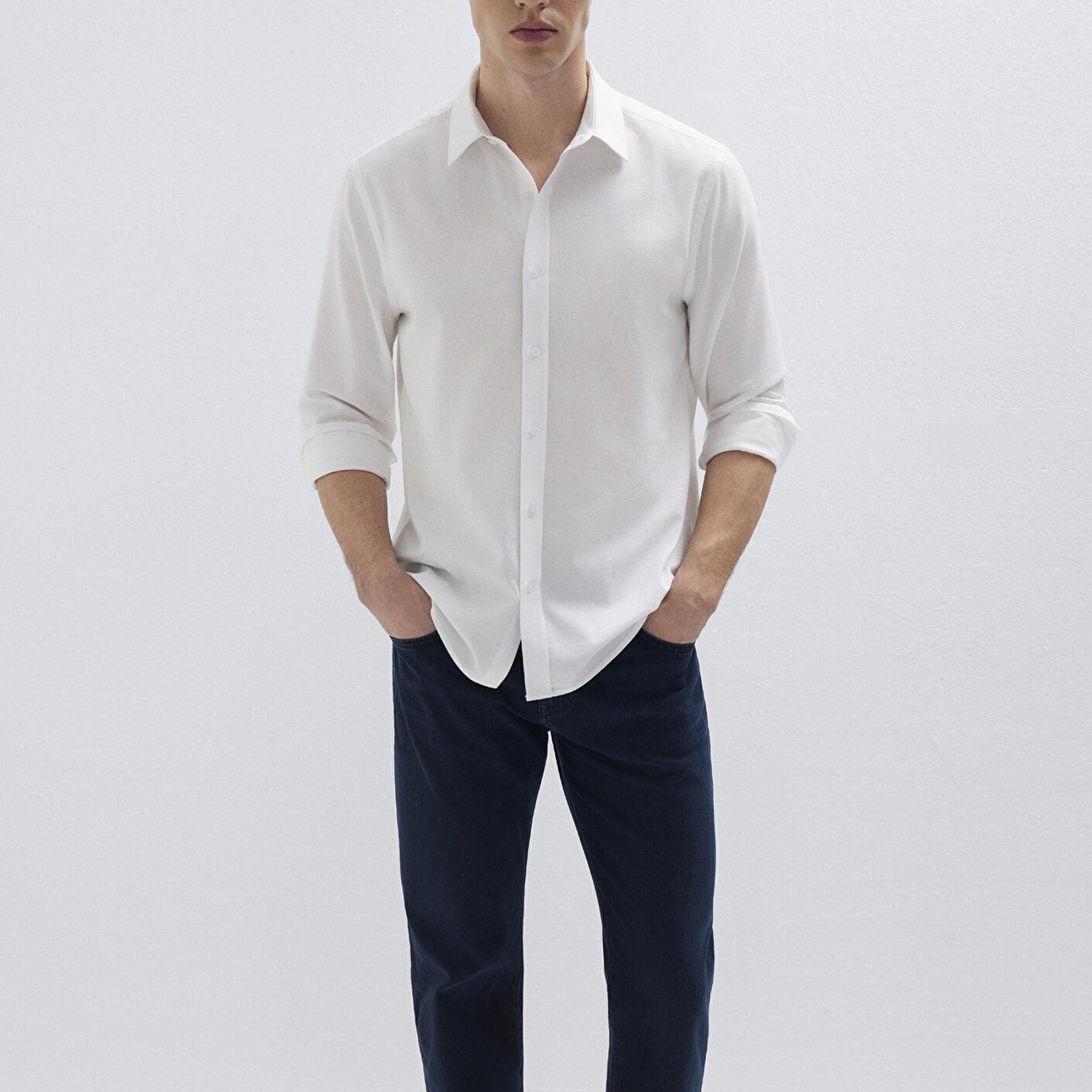 Mavi Beyaz Gömlek Regular Fit / Normal Kesim 0211670-620