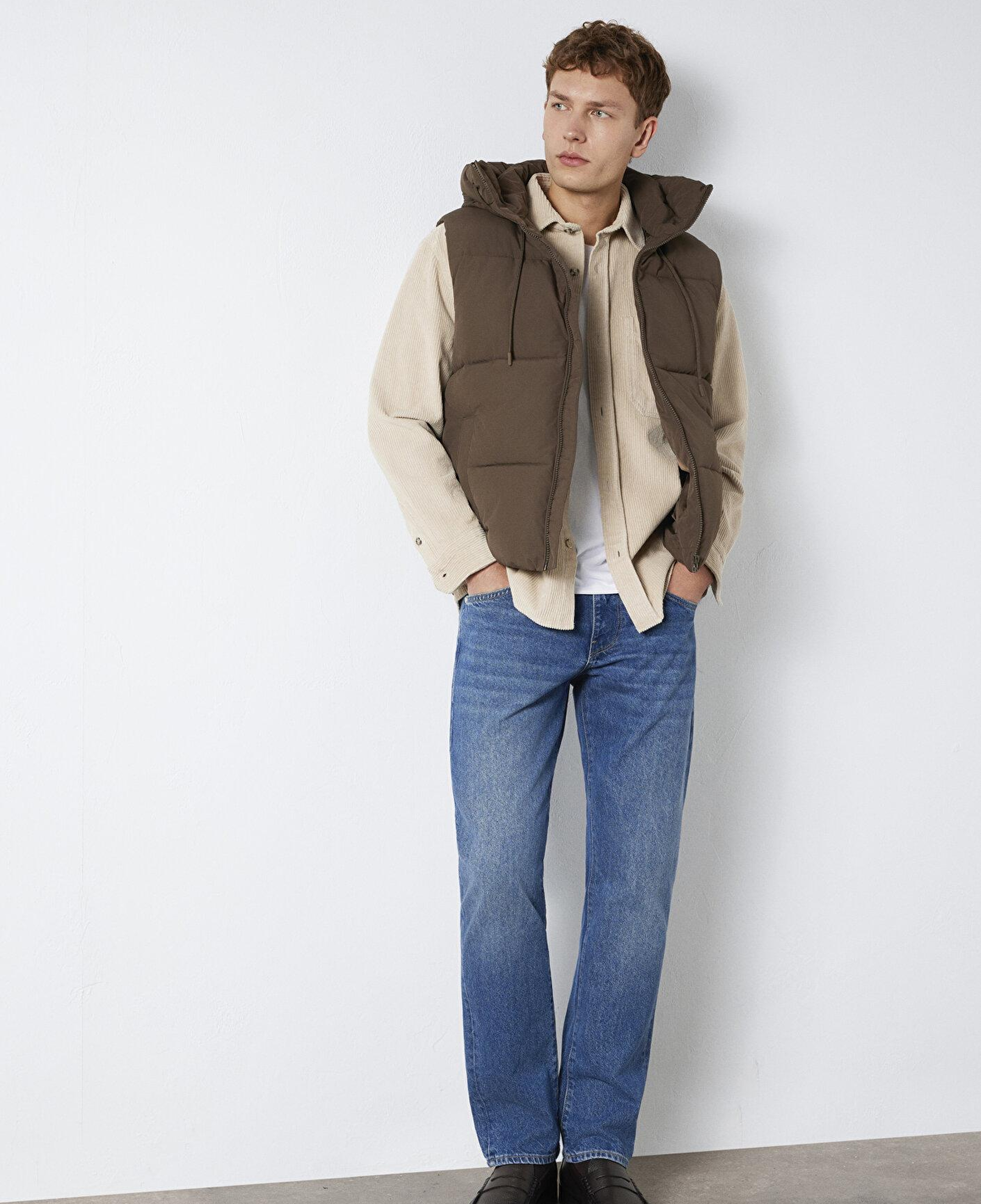 Mavi Mavi Jeans Detaylı Kapüşonlu Kahverengi Şişme Yelek Regular Fit / Normal Kesim 0110759-71541