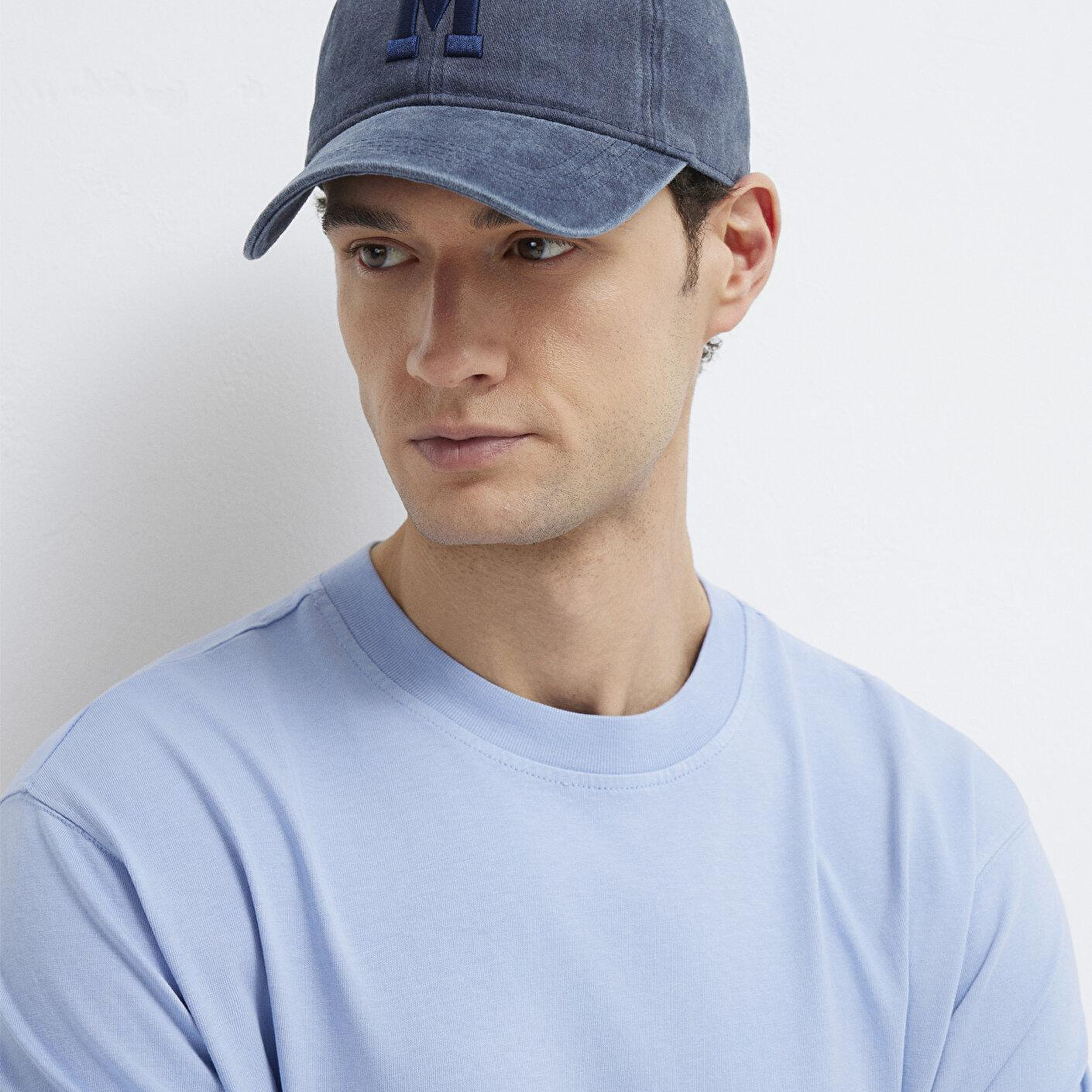 Mavi M Logo Detaylı Mavi Şapka 0911156-70834