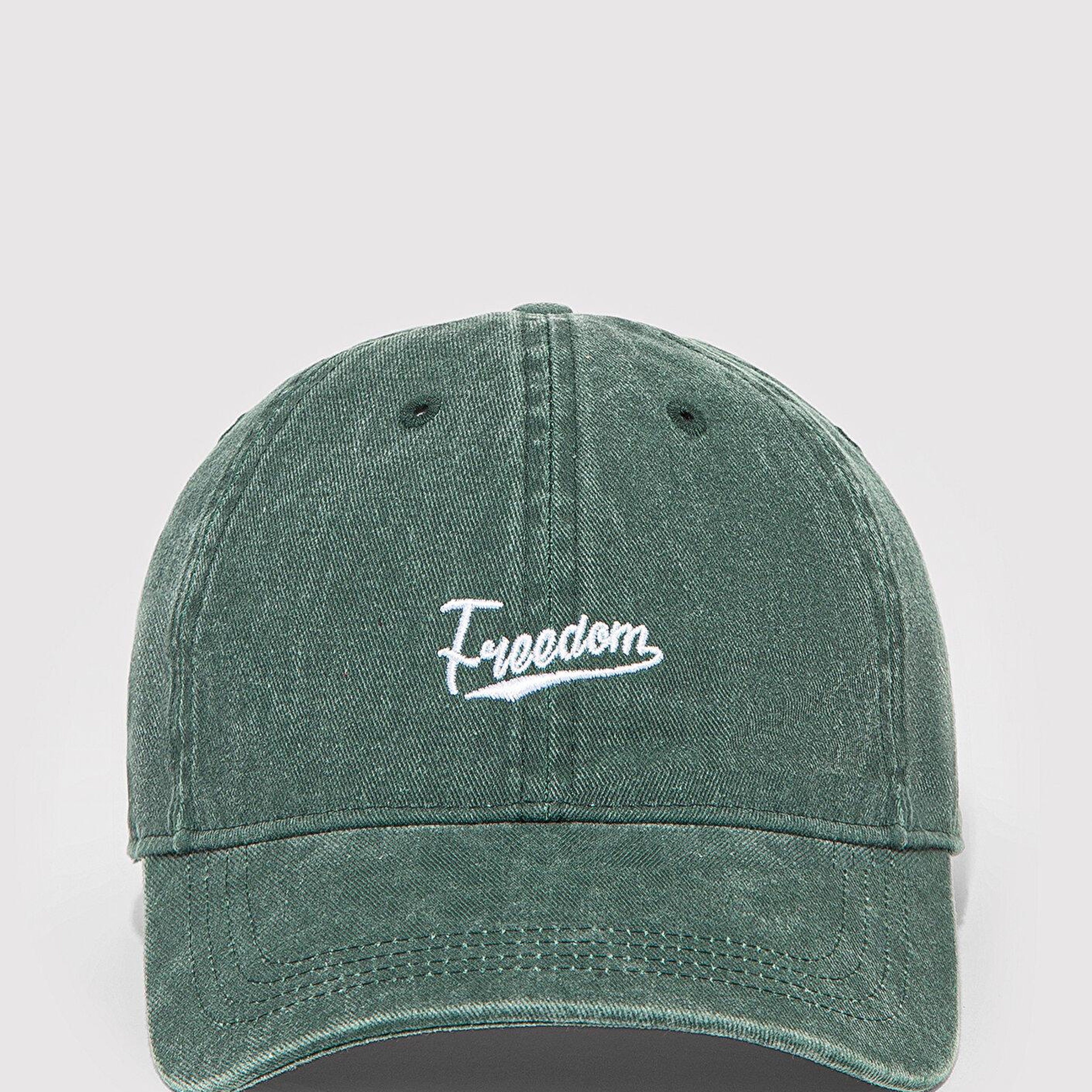 Mavi Nakışlı Yeşil Şapka 0911884-30695