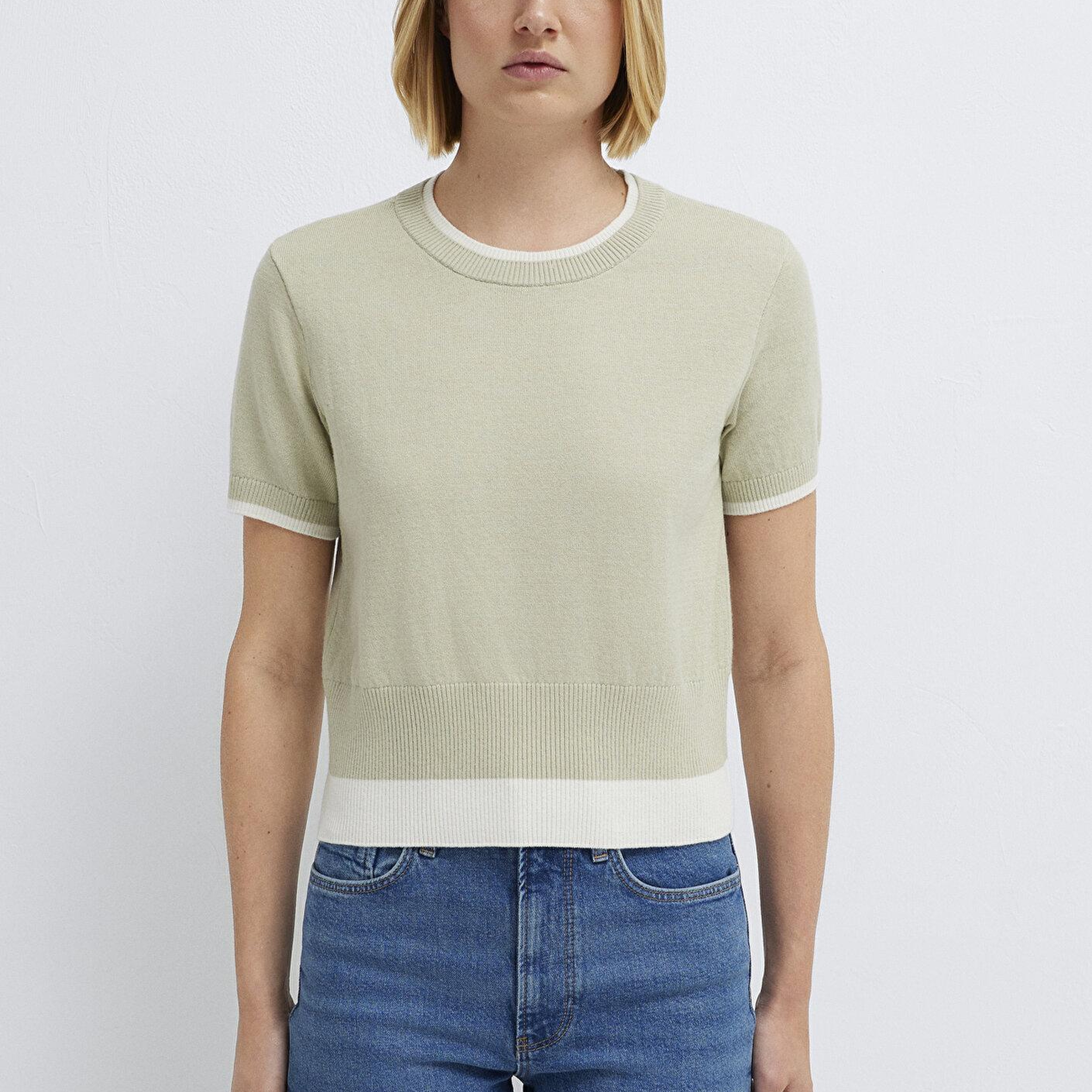 Mavi Yeşil Kazak Slim Fit / Dar Kesim 1710847-71677