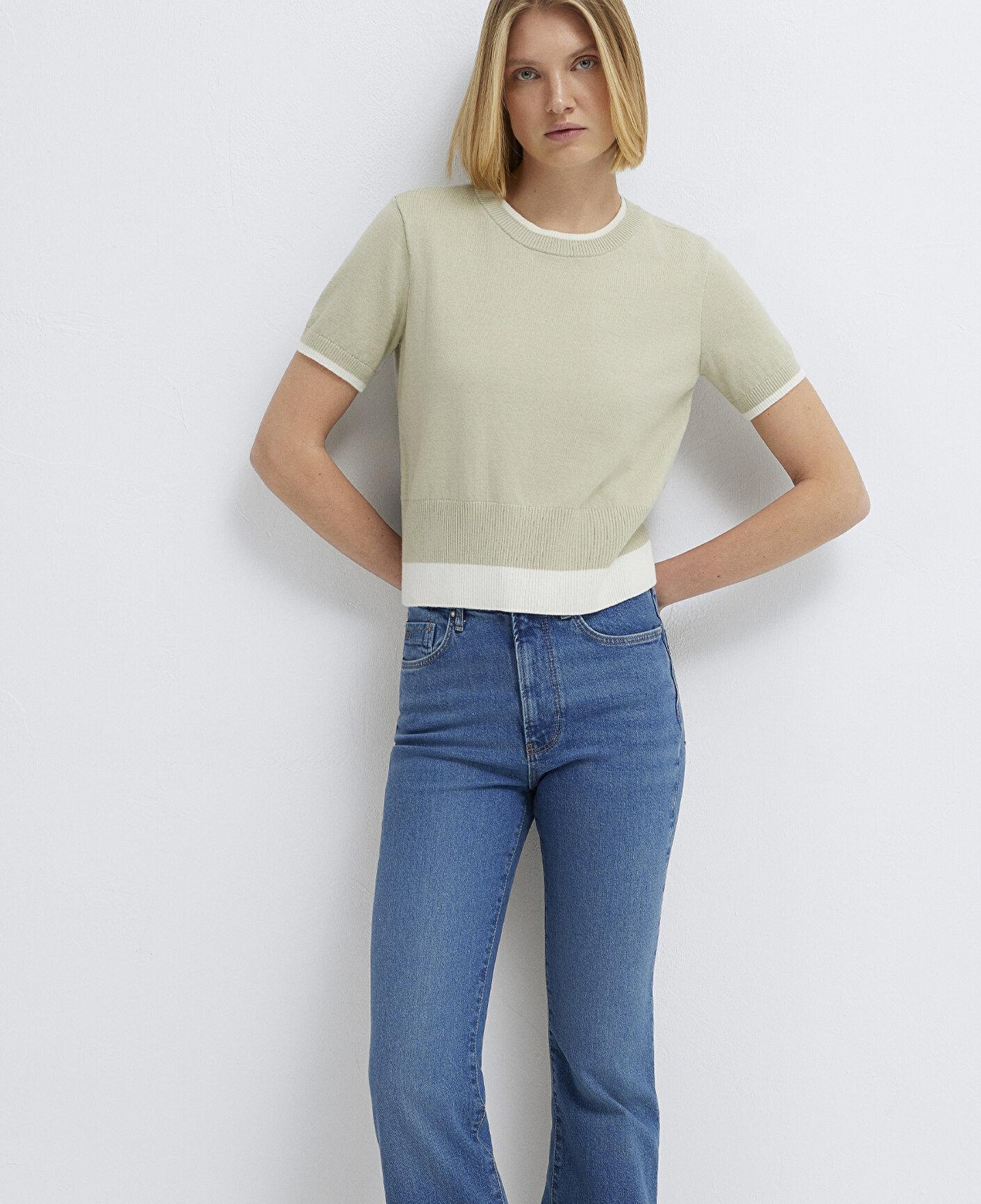 Mavi Yeşil Kazak Slim Fit / Dar Kesim 1710847-71677