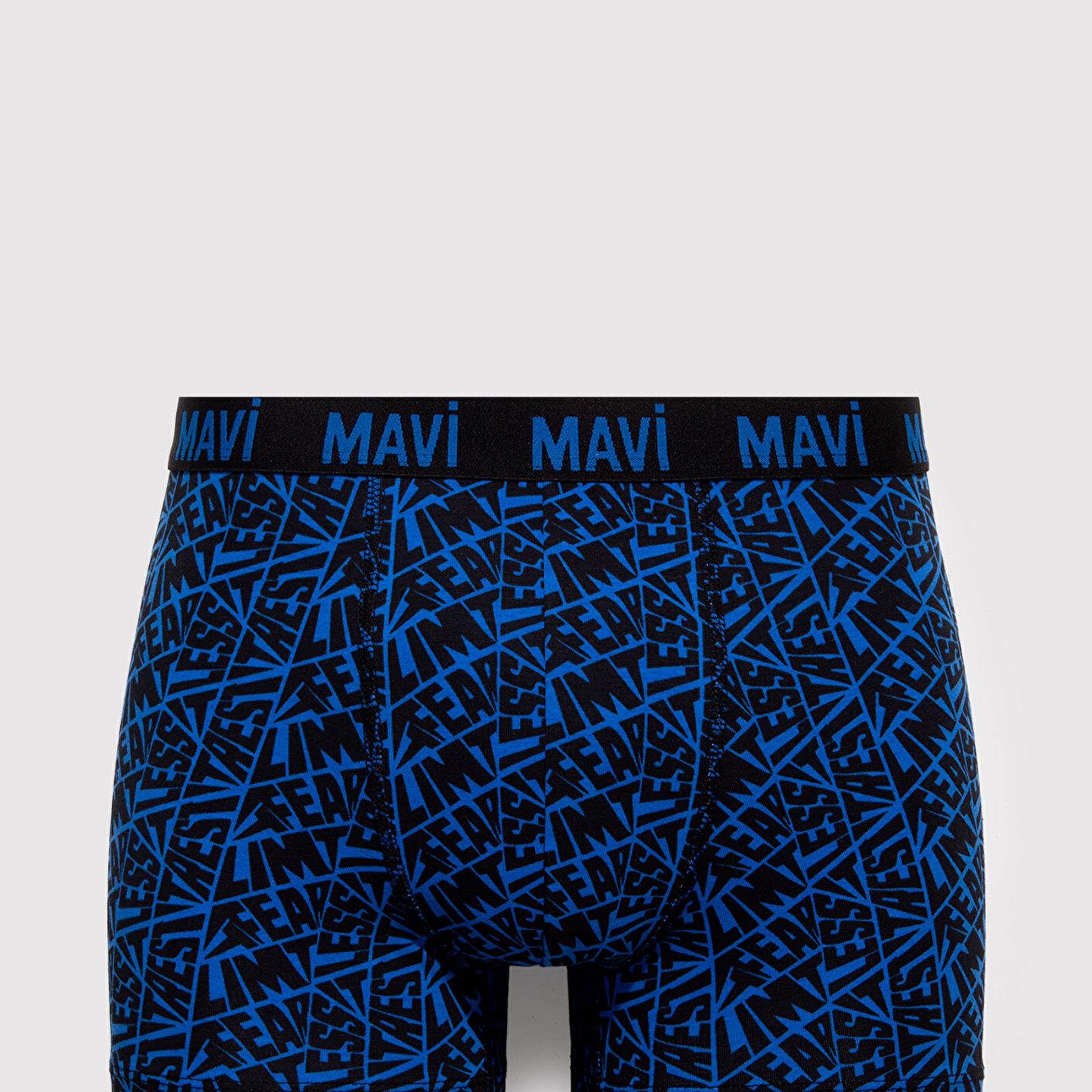 Mavi Baskılı Lacivert Boxer 0911849-70500