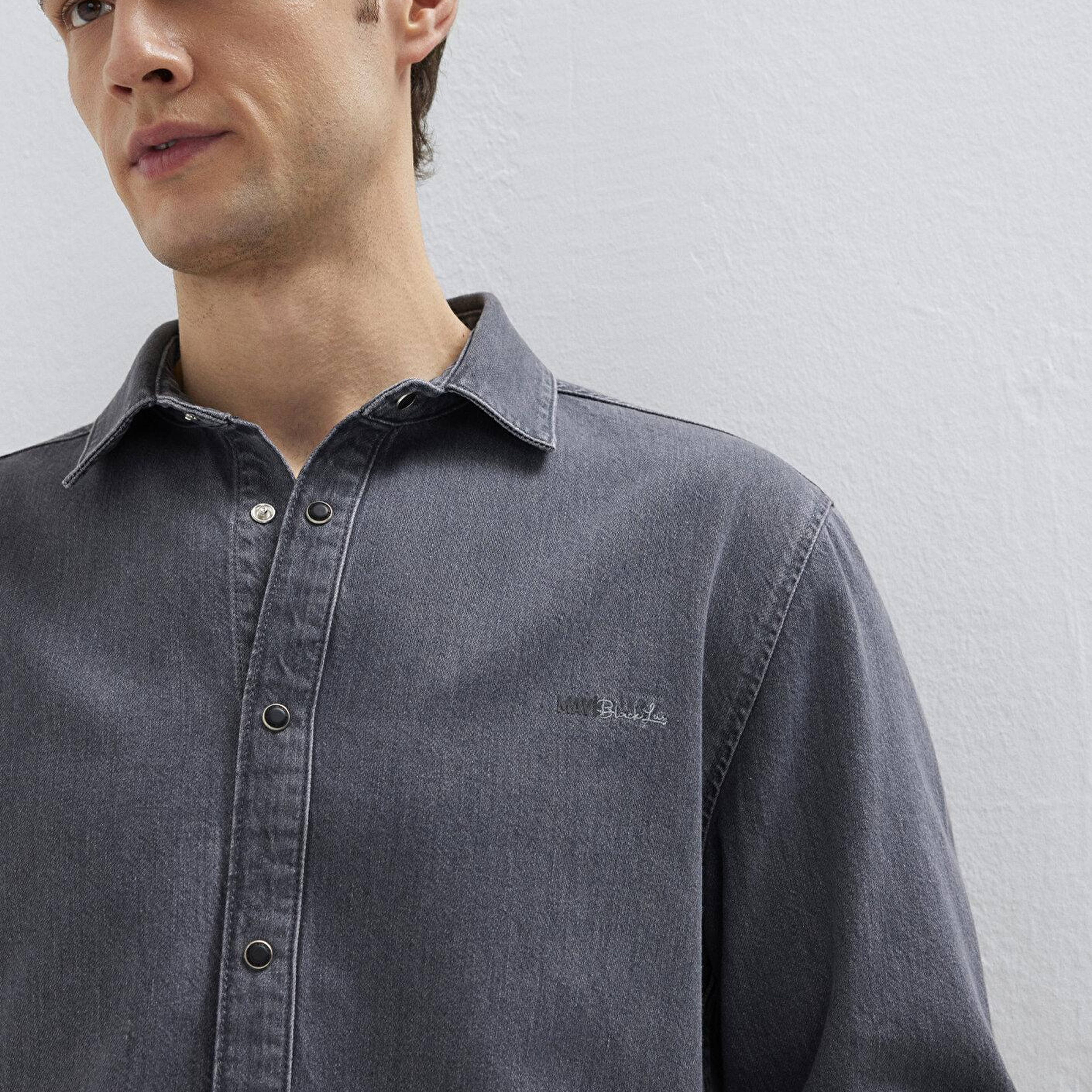 Mavi Roy Gri Jean Gömlek Slim Fit / Dar Kesim 0210496-A2097