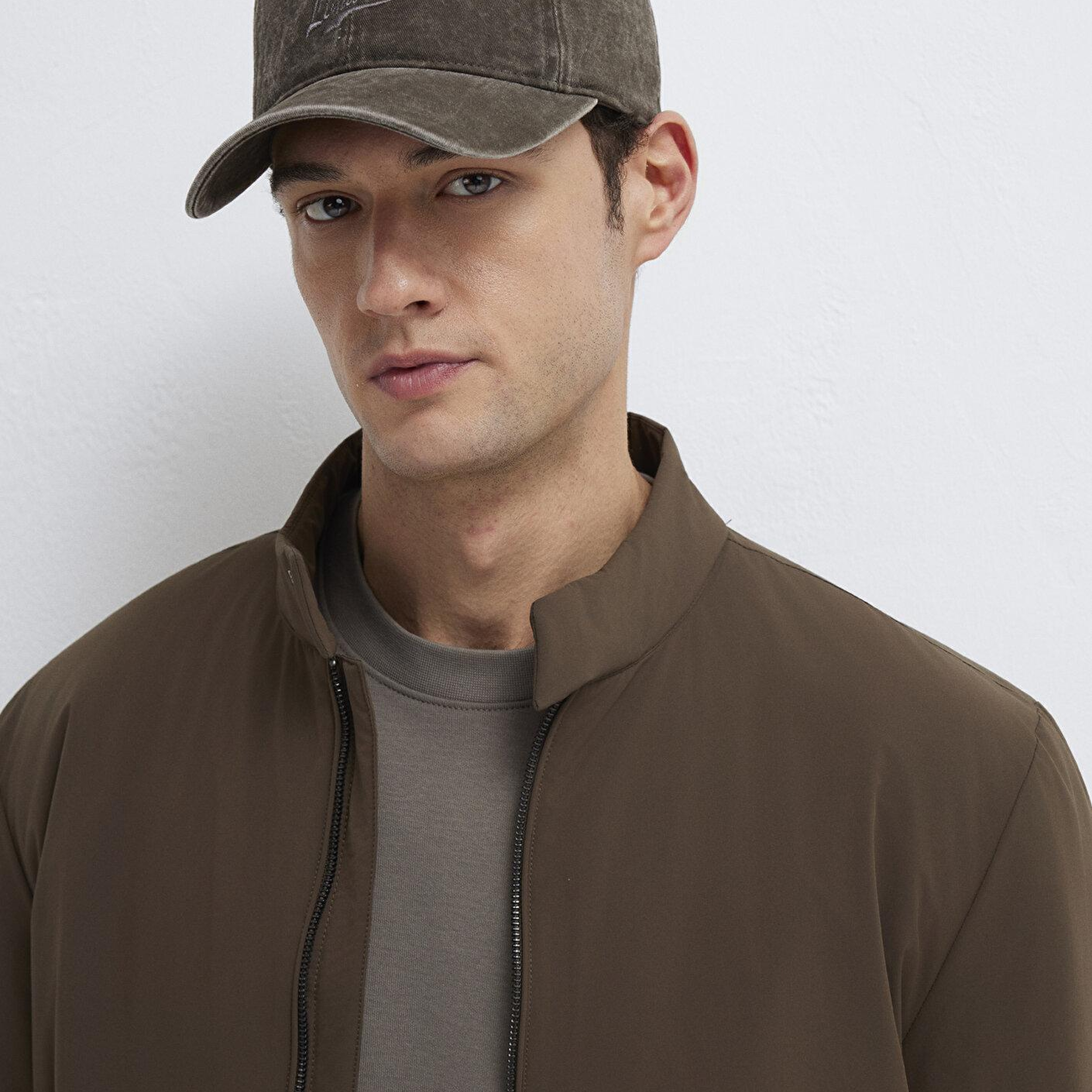 Mavi Nakışlı Kahverengi Şapka 0911884-29871