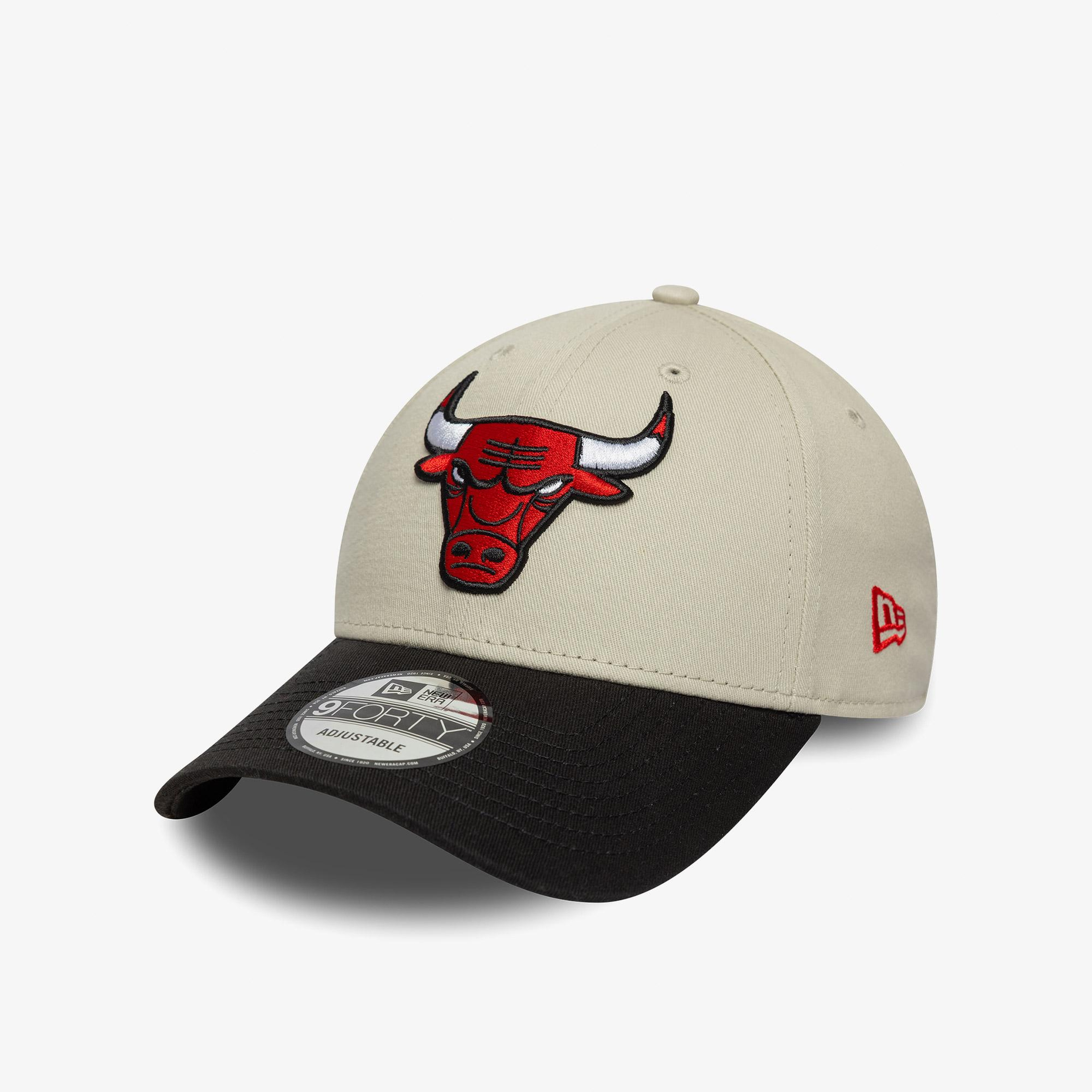 New Era Contrast Patch Chicago Bulls Unisex Krem/Siyah Şapka