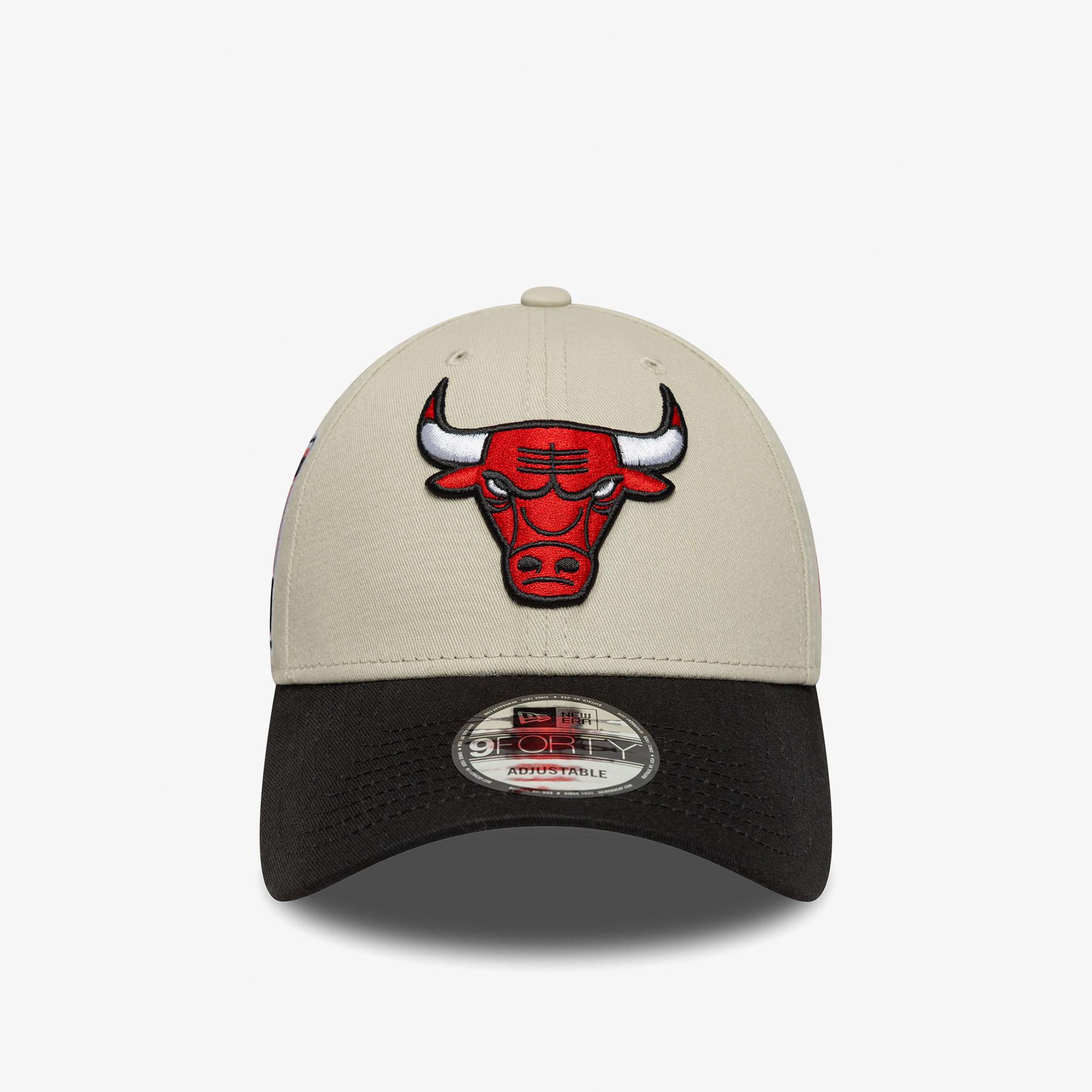 New Era Contrast Patch Chicago Bulls Unisex Krem/Siyah Şapka