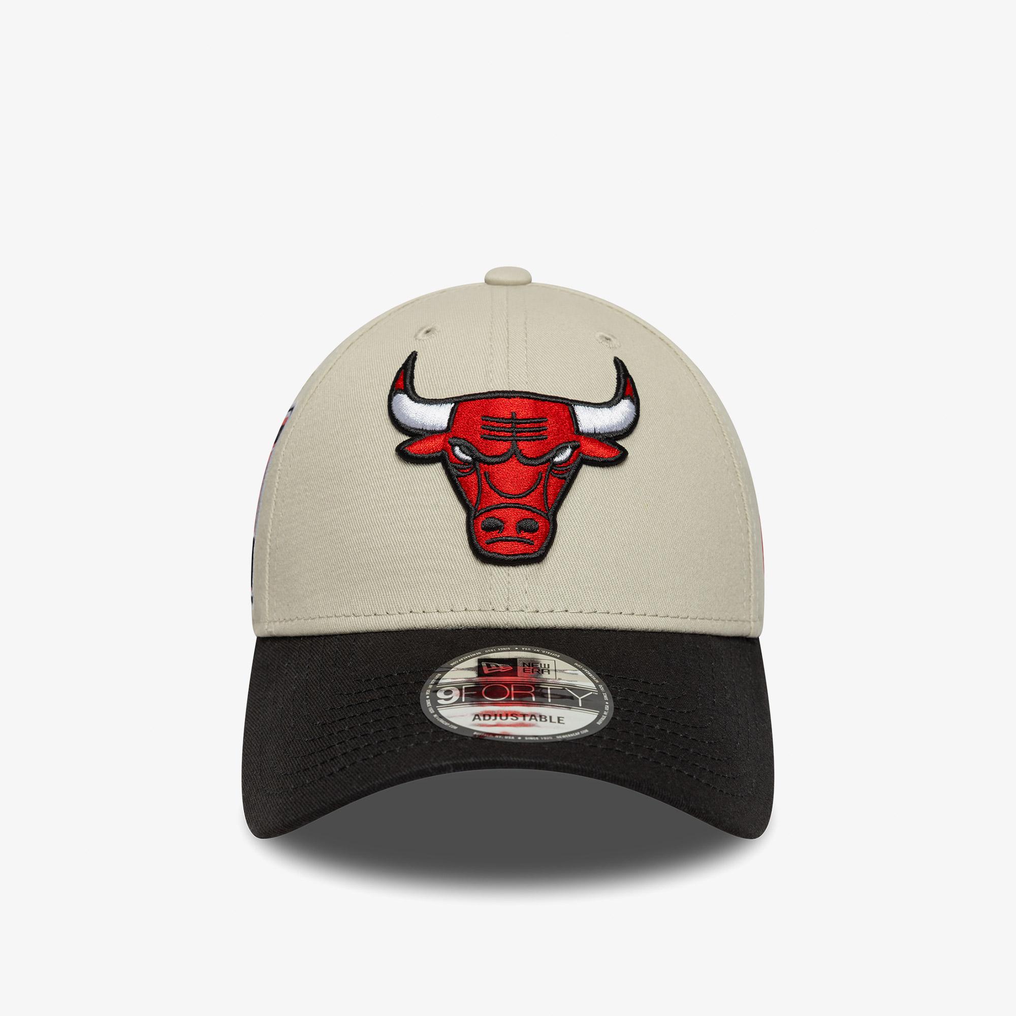 New Era Contrast Patch Chicago Bulls Unisex Krem/Siyah Şapka