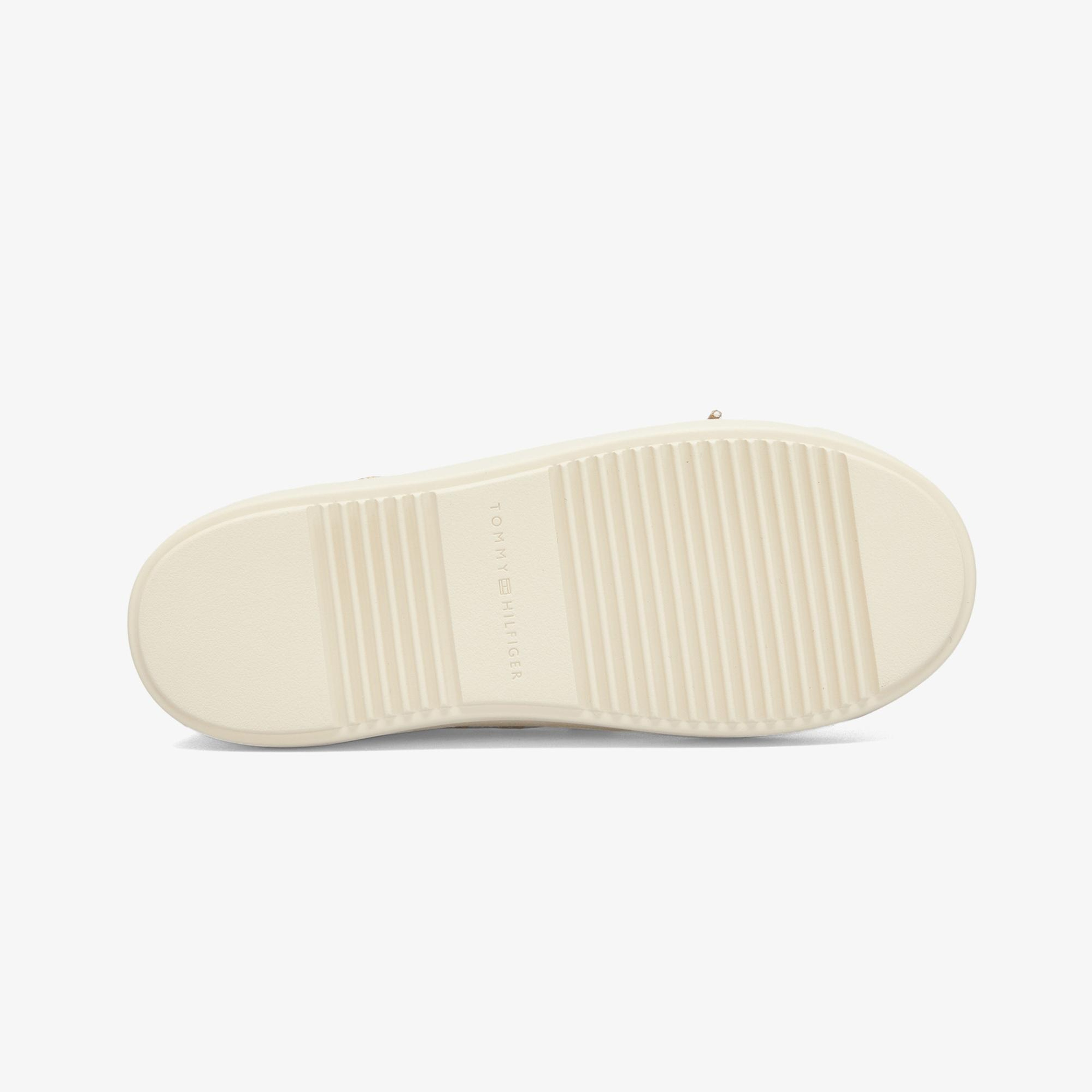 Tommy Hilfiger Lace-Up Monogram Kadın Bej Bot