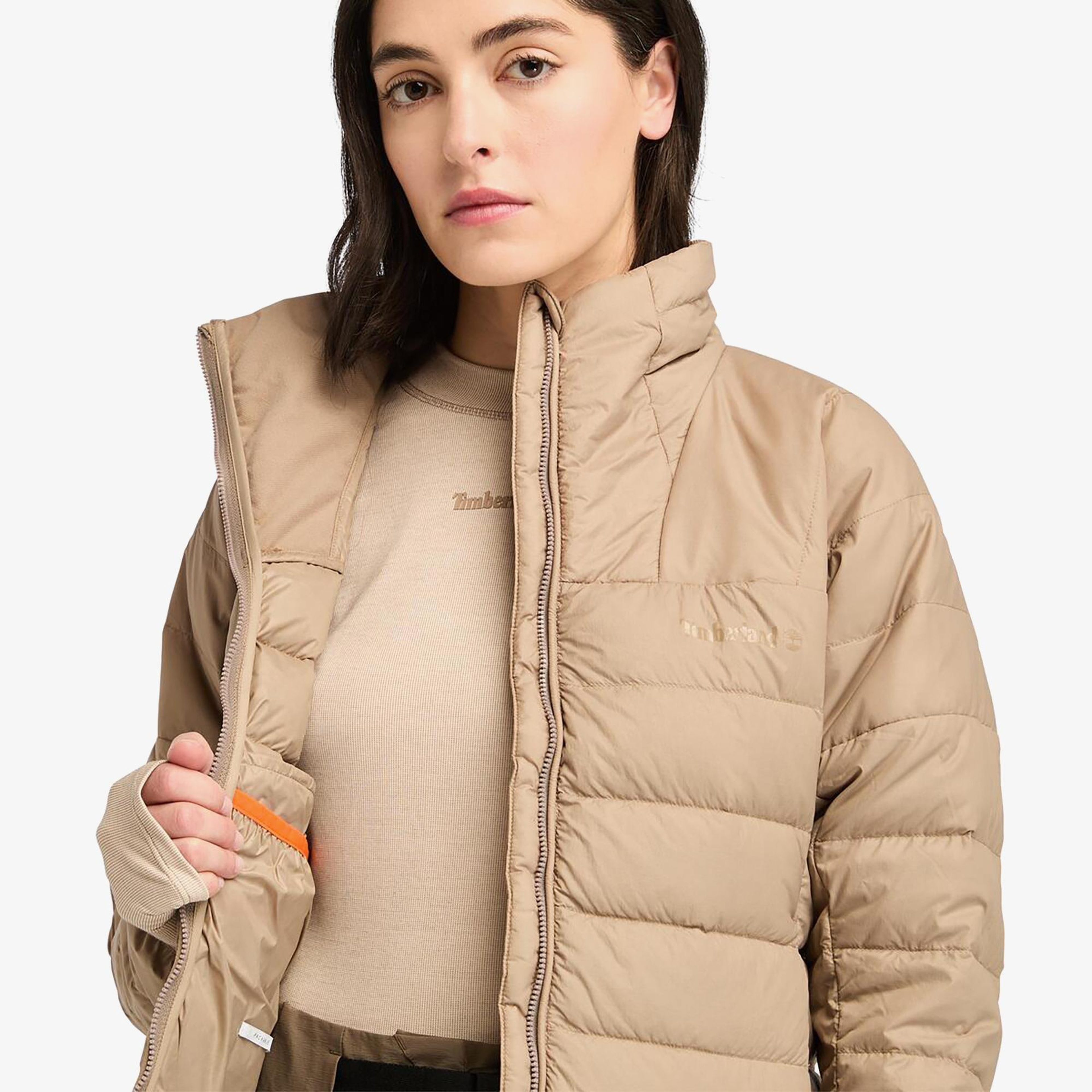 Timberland Bear Head Recycled Down Lightweight Kadın KAhverengi Ceket