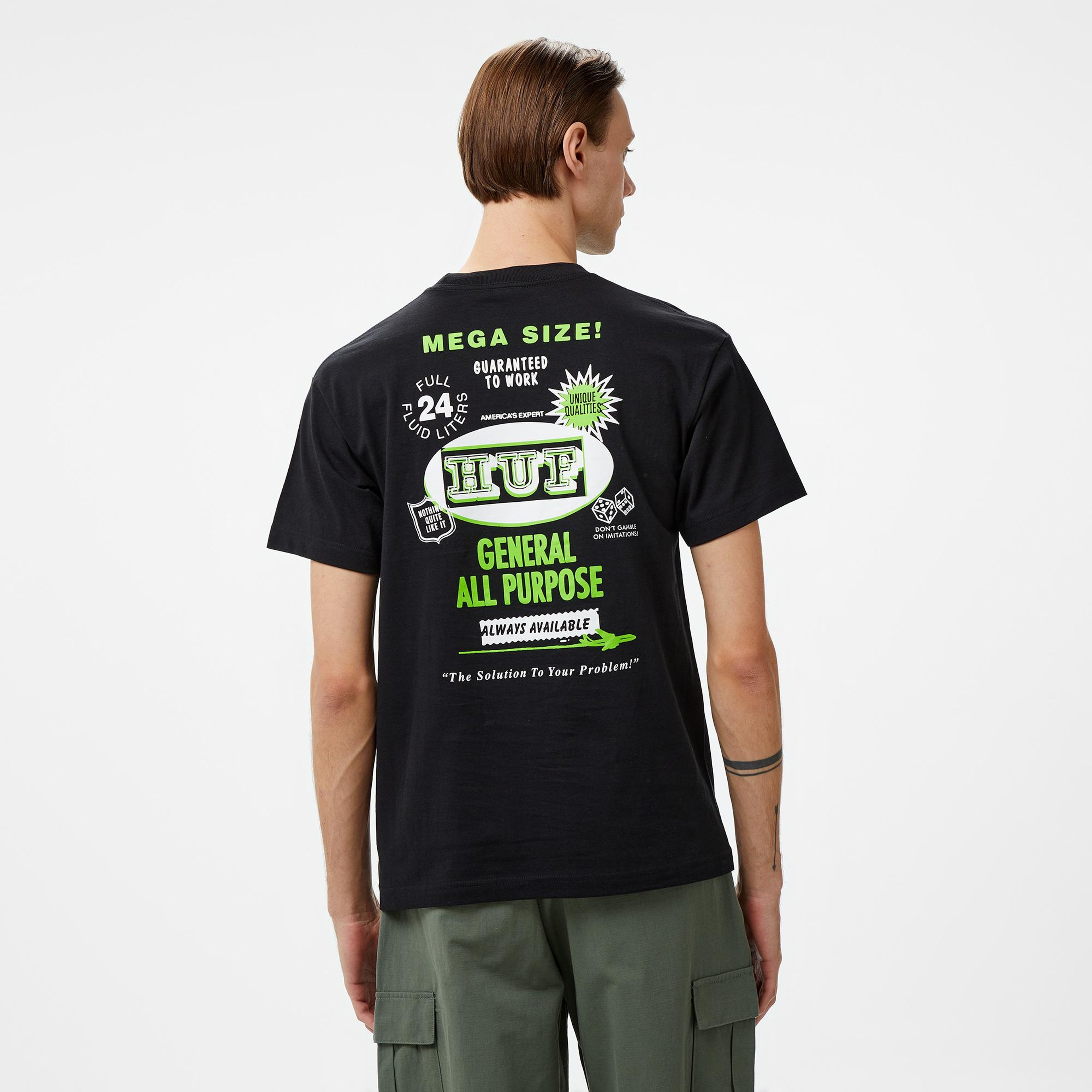 HUF All Purpose Erkek Siyah Tişört