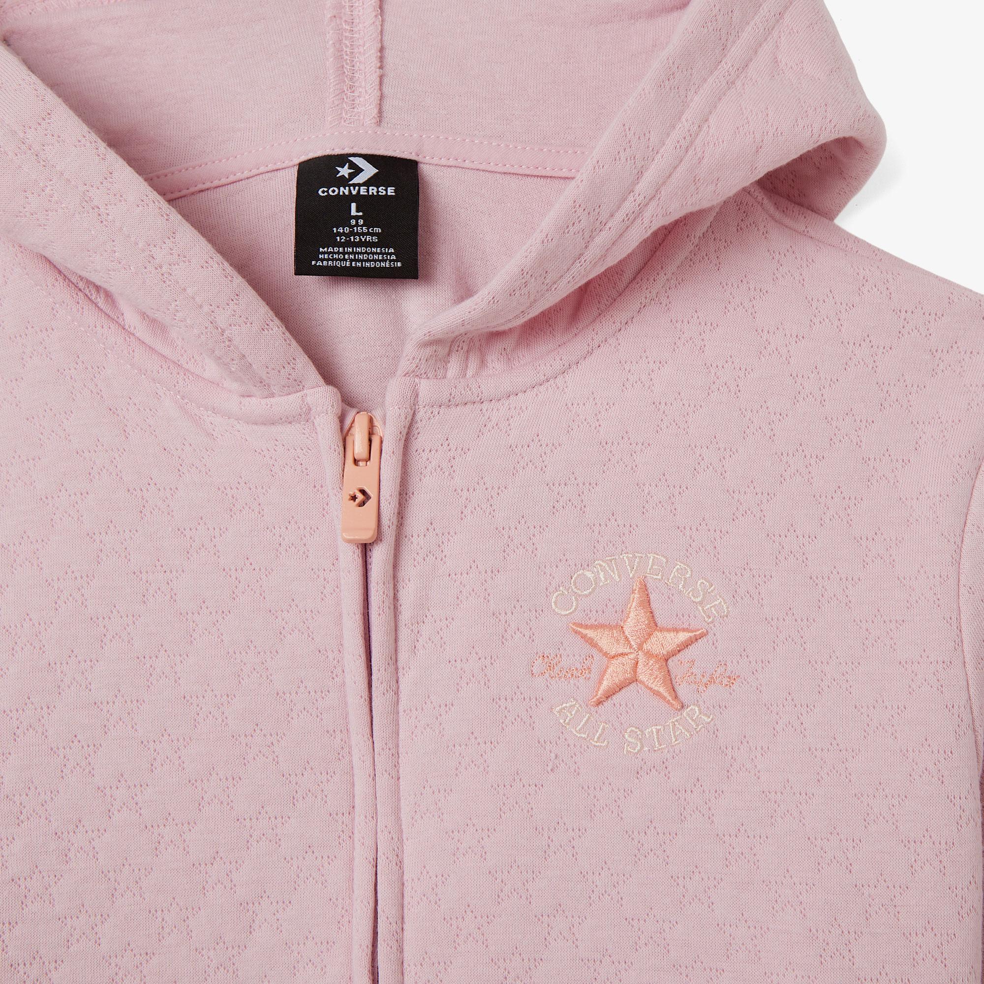 Converse Star Pointelle Çocuk Pembe Sweatshirt