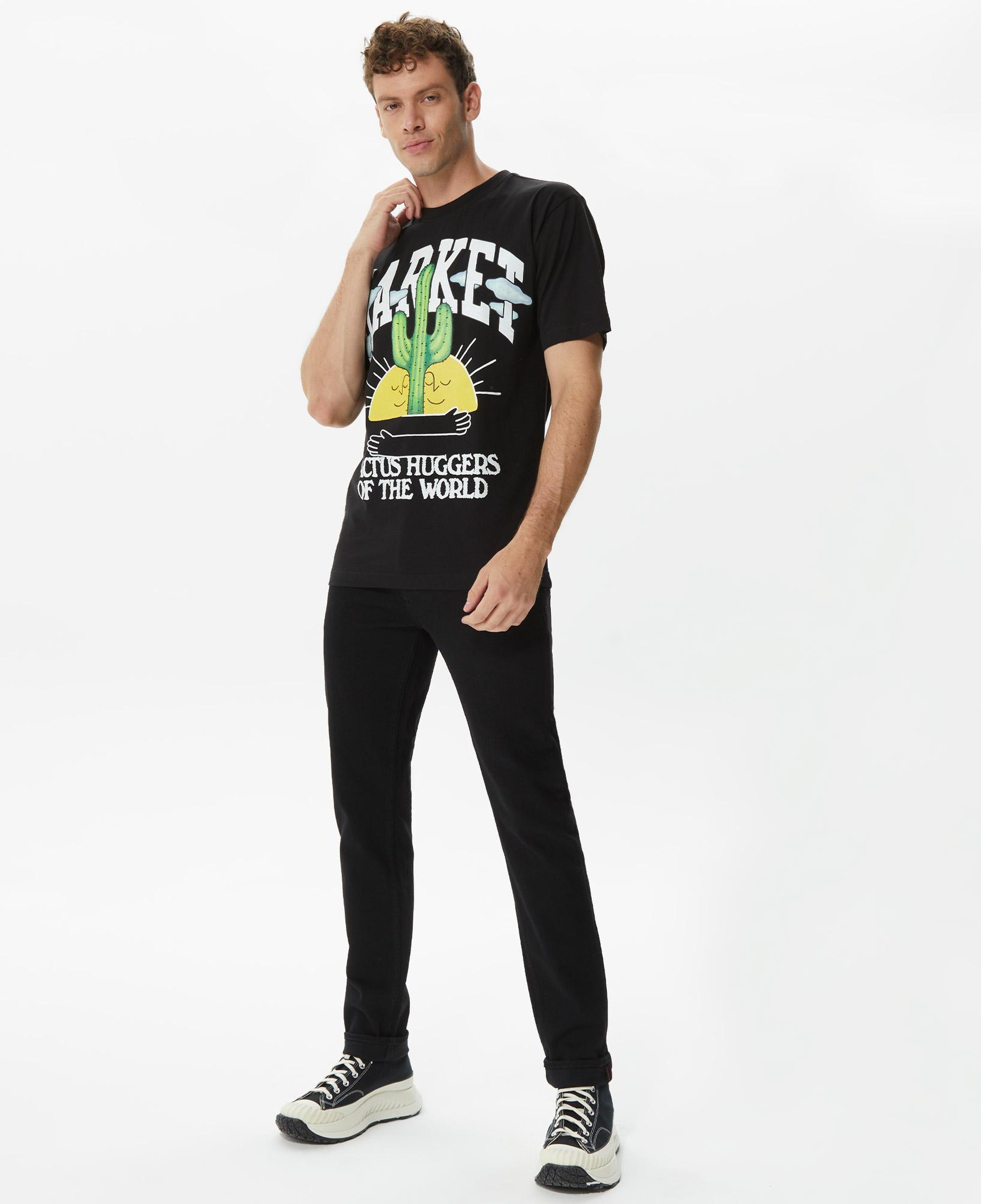 Market Cactus Lovers Erkek Siyah T-Shirt