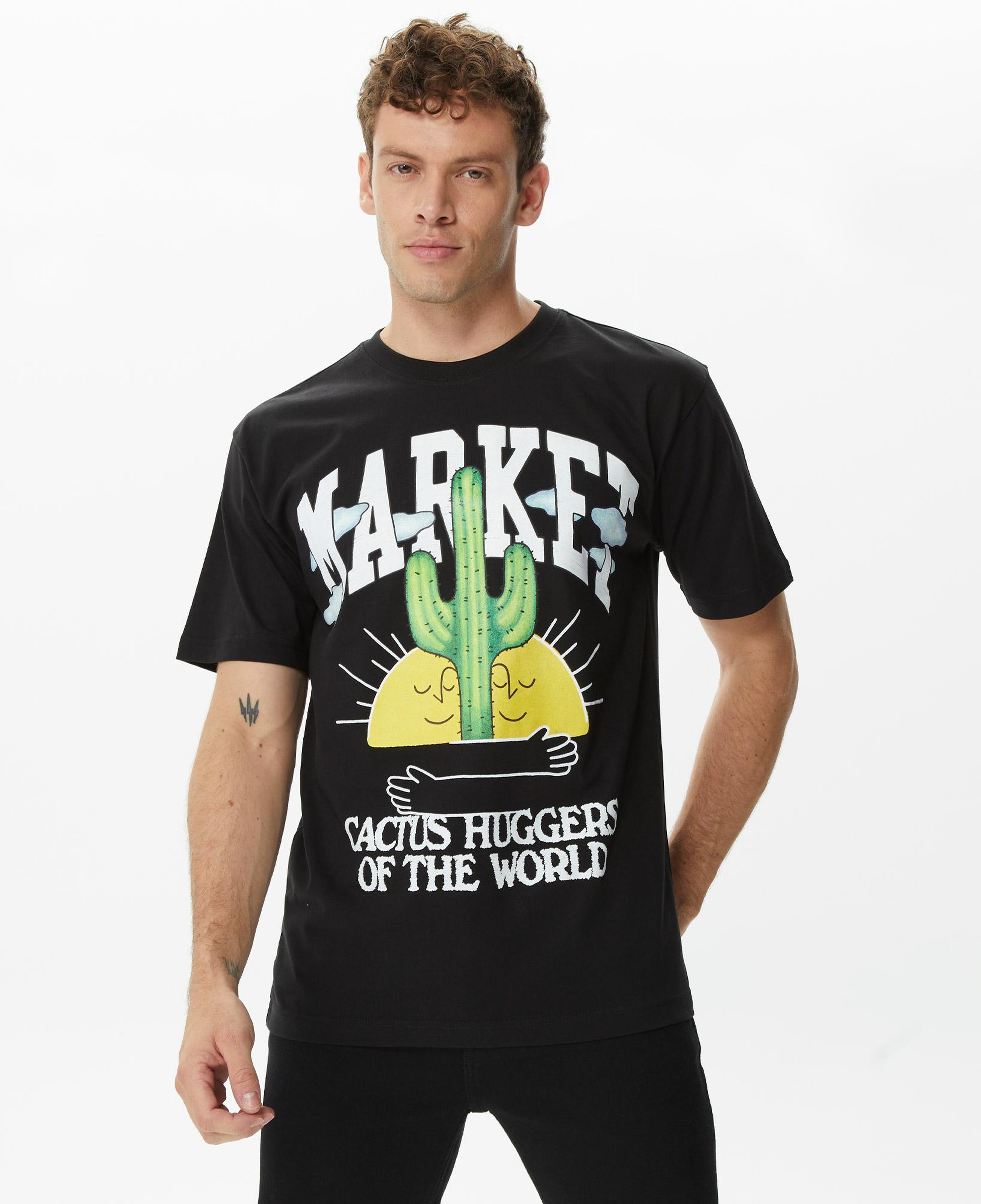 Market Cactus Lovers Erkek Siyah T-Shirt