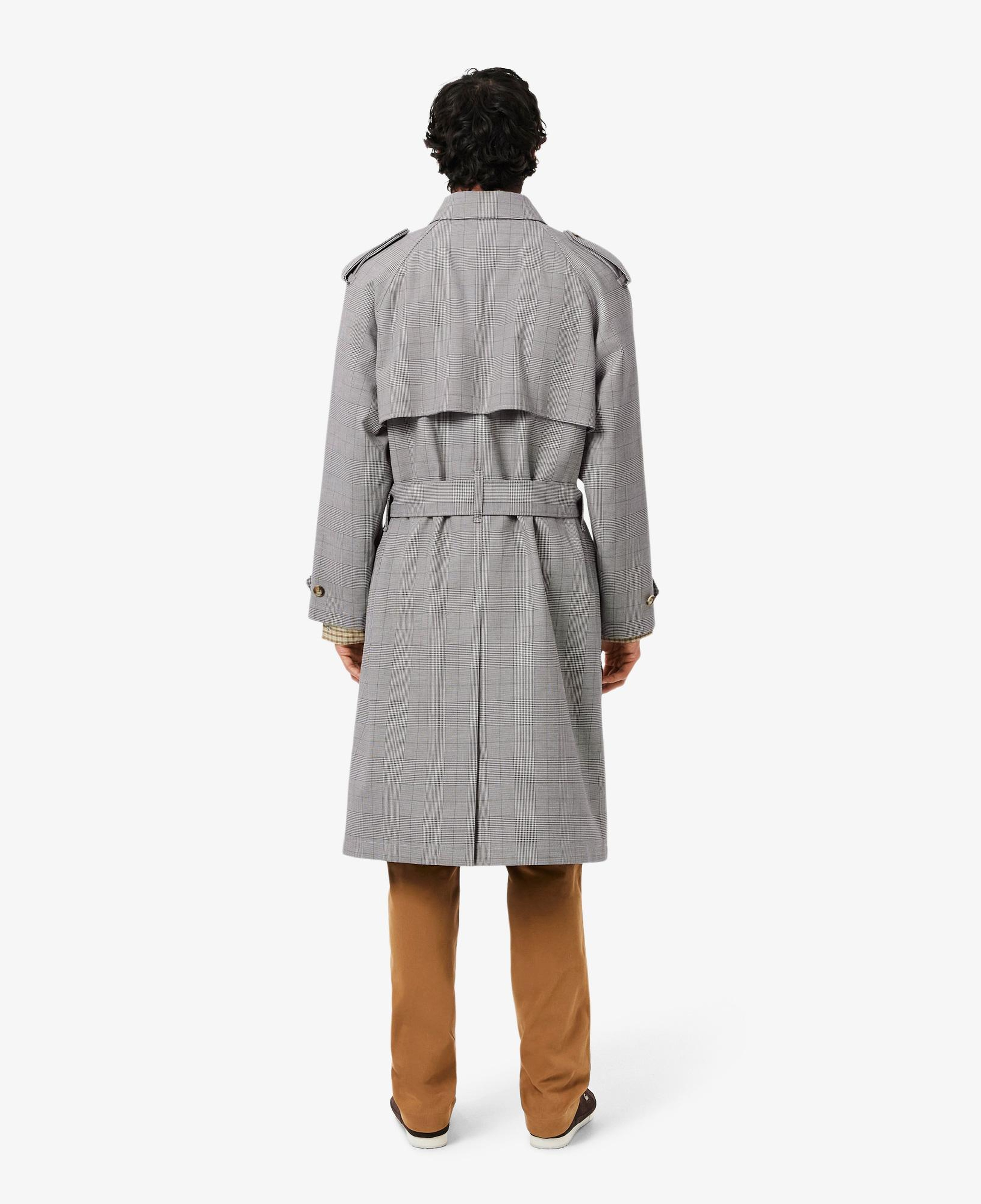 Lacoste Erkek Classic Fit Gömlek Yaka Ekose Beyaz Trençkot