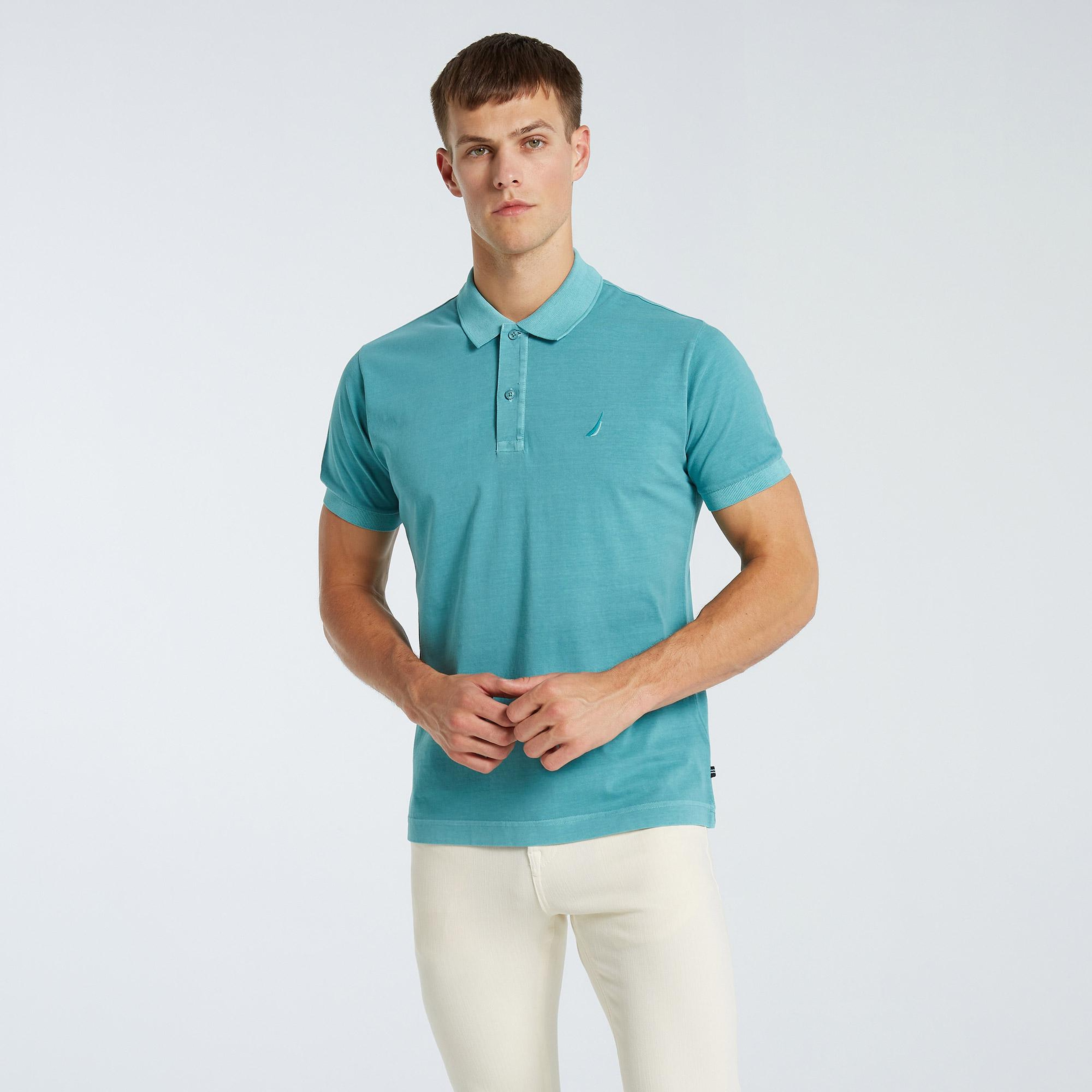 Nautica Erkek Mavi Classic Fit Kısa Kollu Polo Yaka T-Shirt
