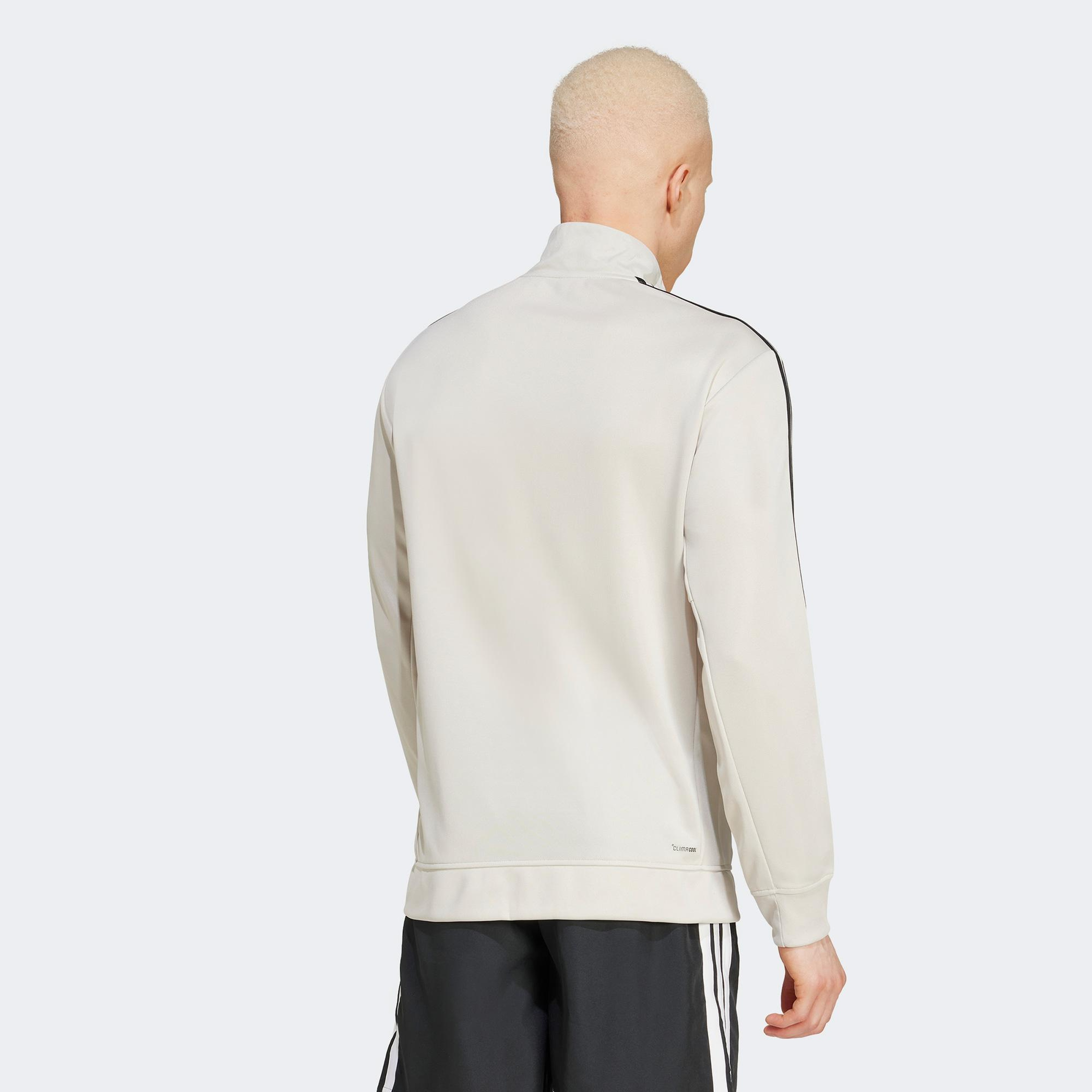 adidas Essentials 3 Stripes Erkek Gri Eşofman Üstü