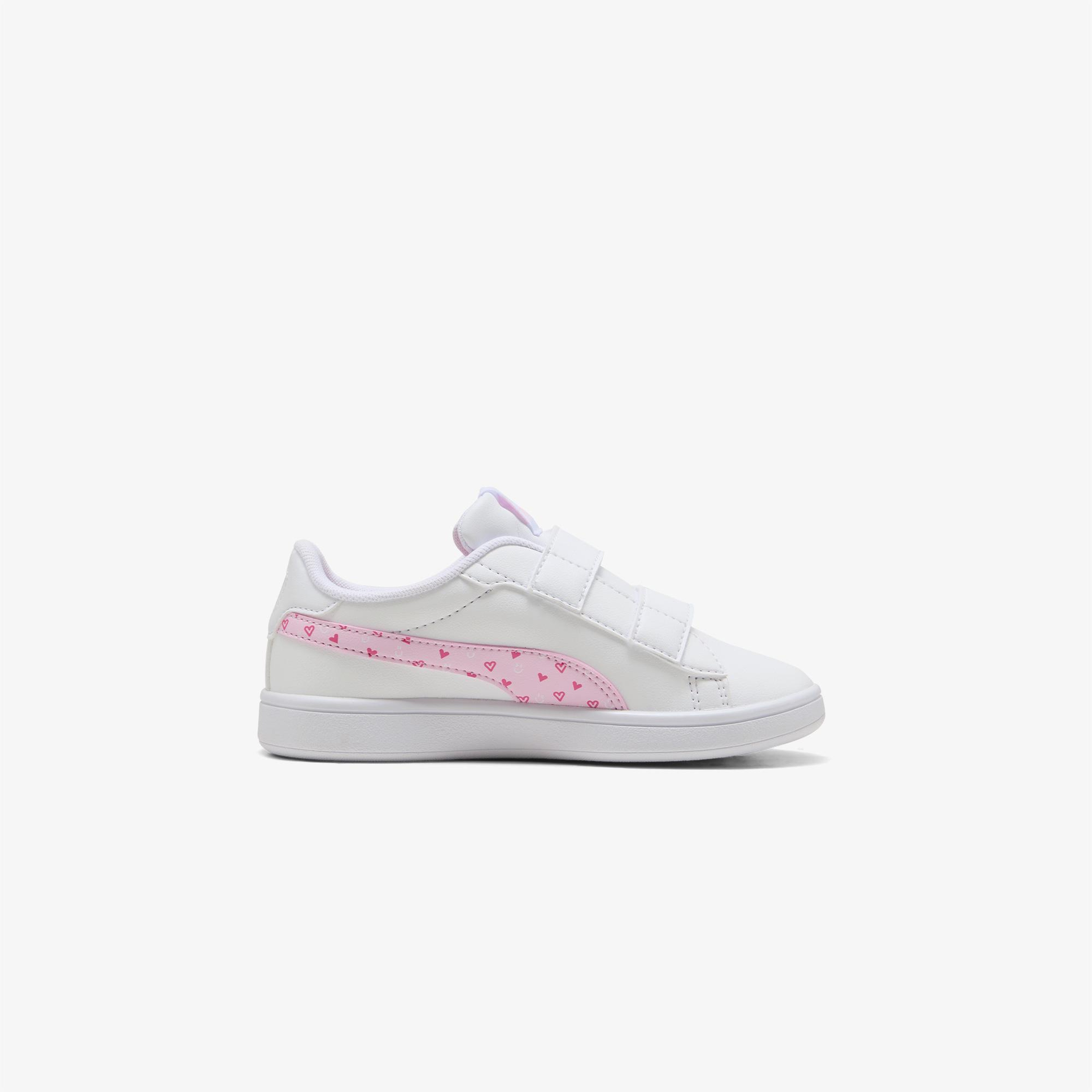 Puma Smash 3.0 Hearty V Çocuk Beyaz Spor Ayakkabı