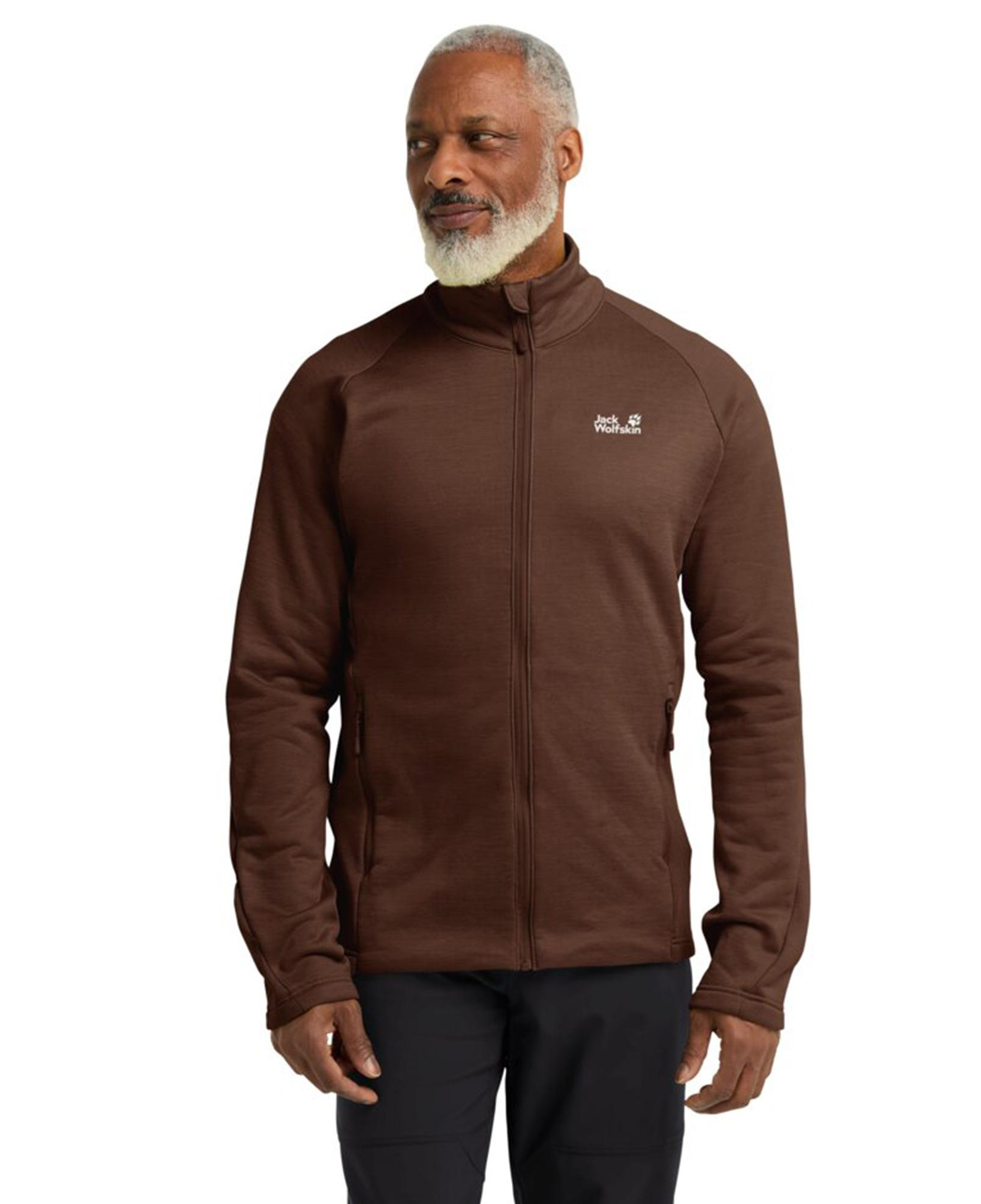 Jack Wolfskin Peak District Full Zipped Erkek kahverengi Ceket