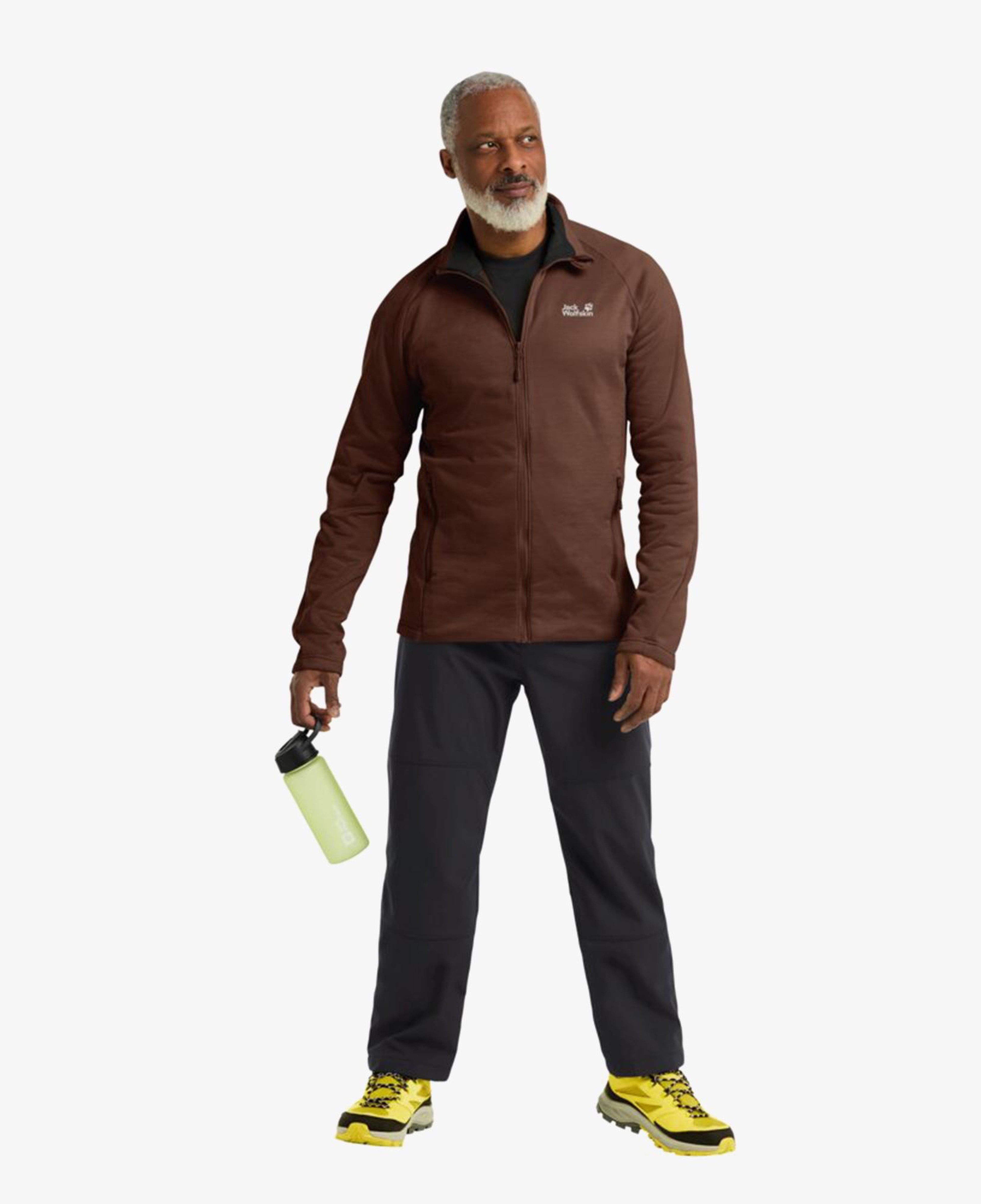 Jack Wolfskin Peak District Full Zipped Erkek kahverengi Ceket