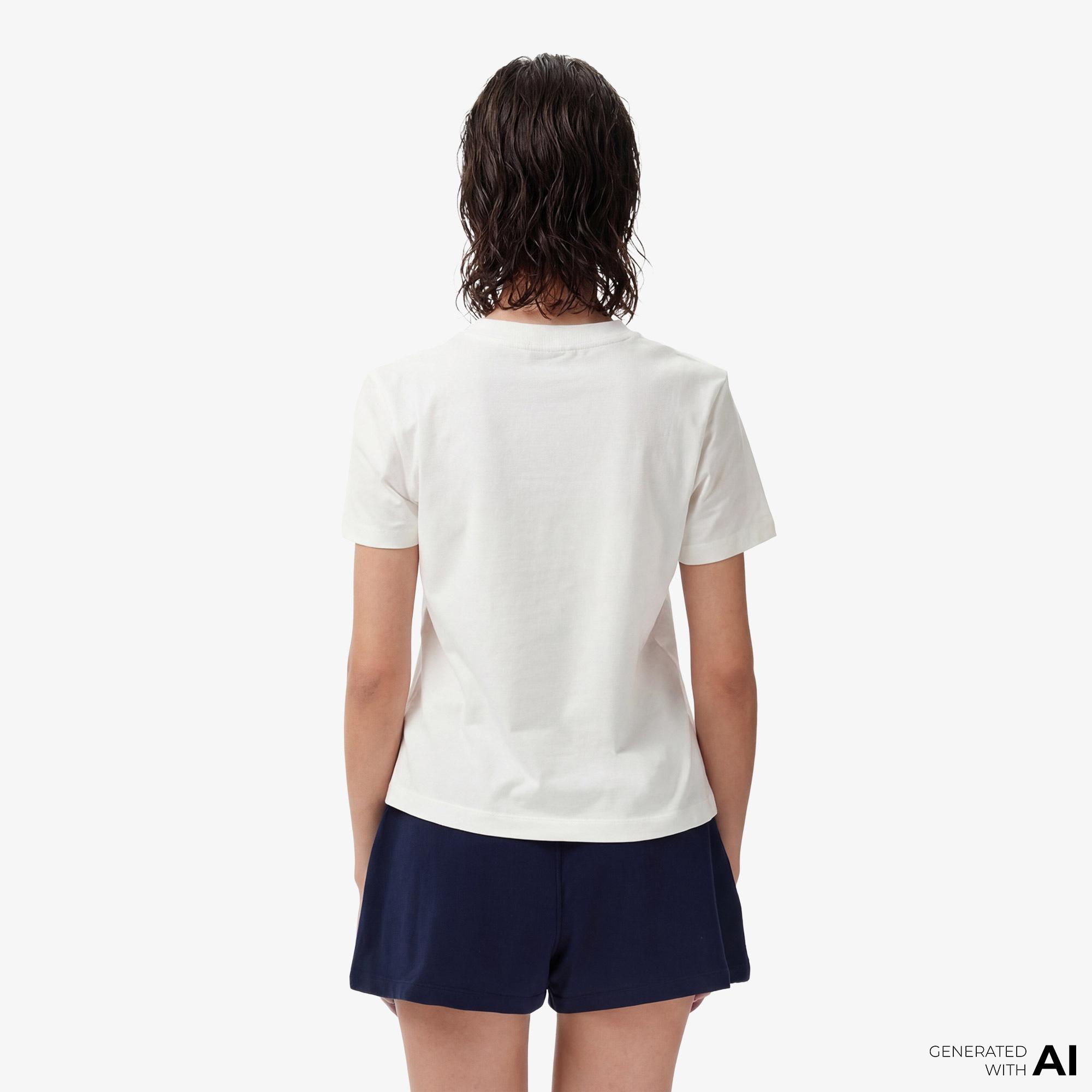 Tommy Hilfiger Script Kadın Beyaz T-Shirt