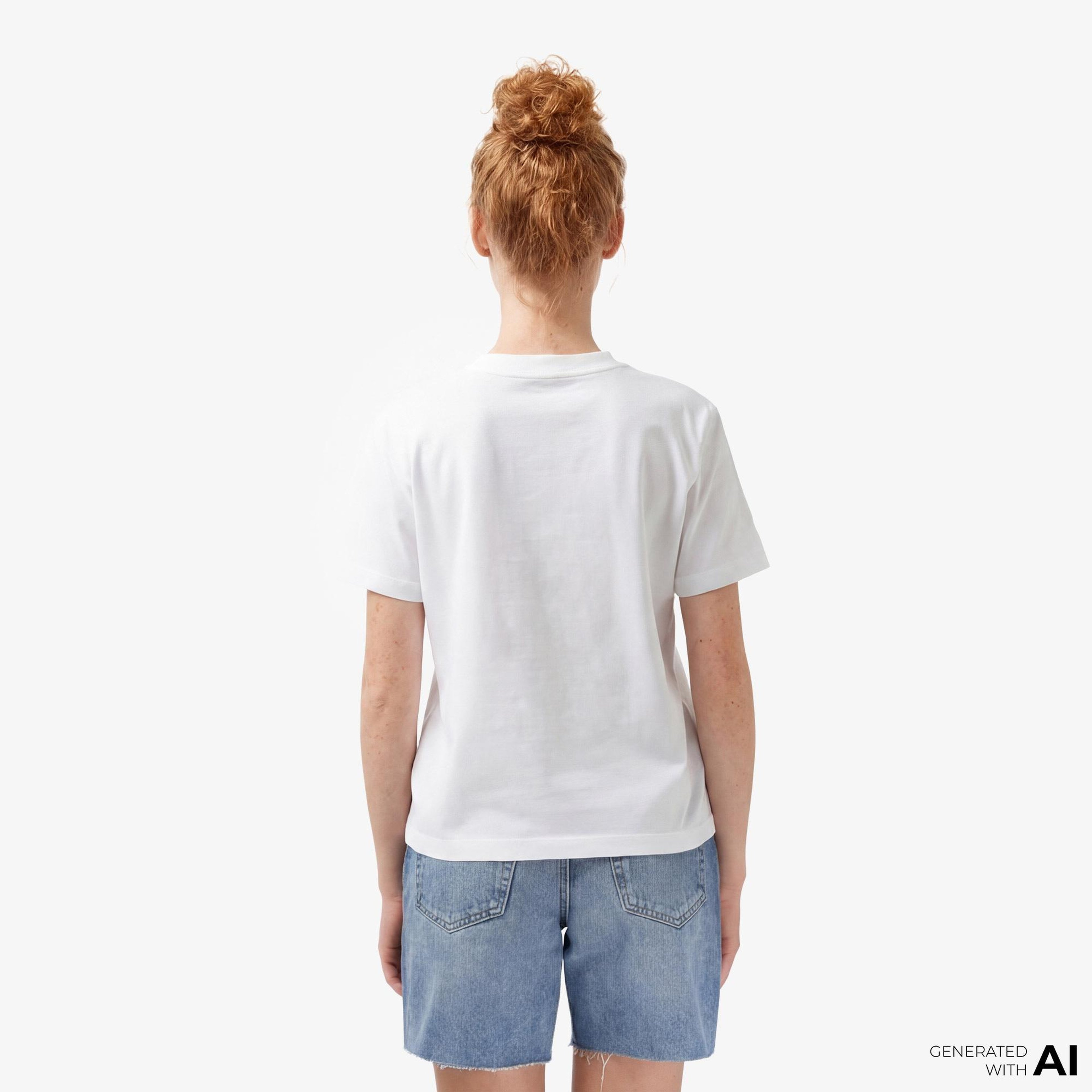 Calvin Klein Hero Classic Monologo Kadın Beyaz T-Shirt